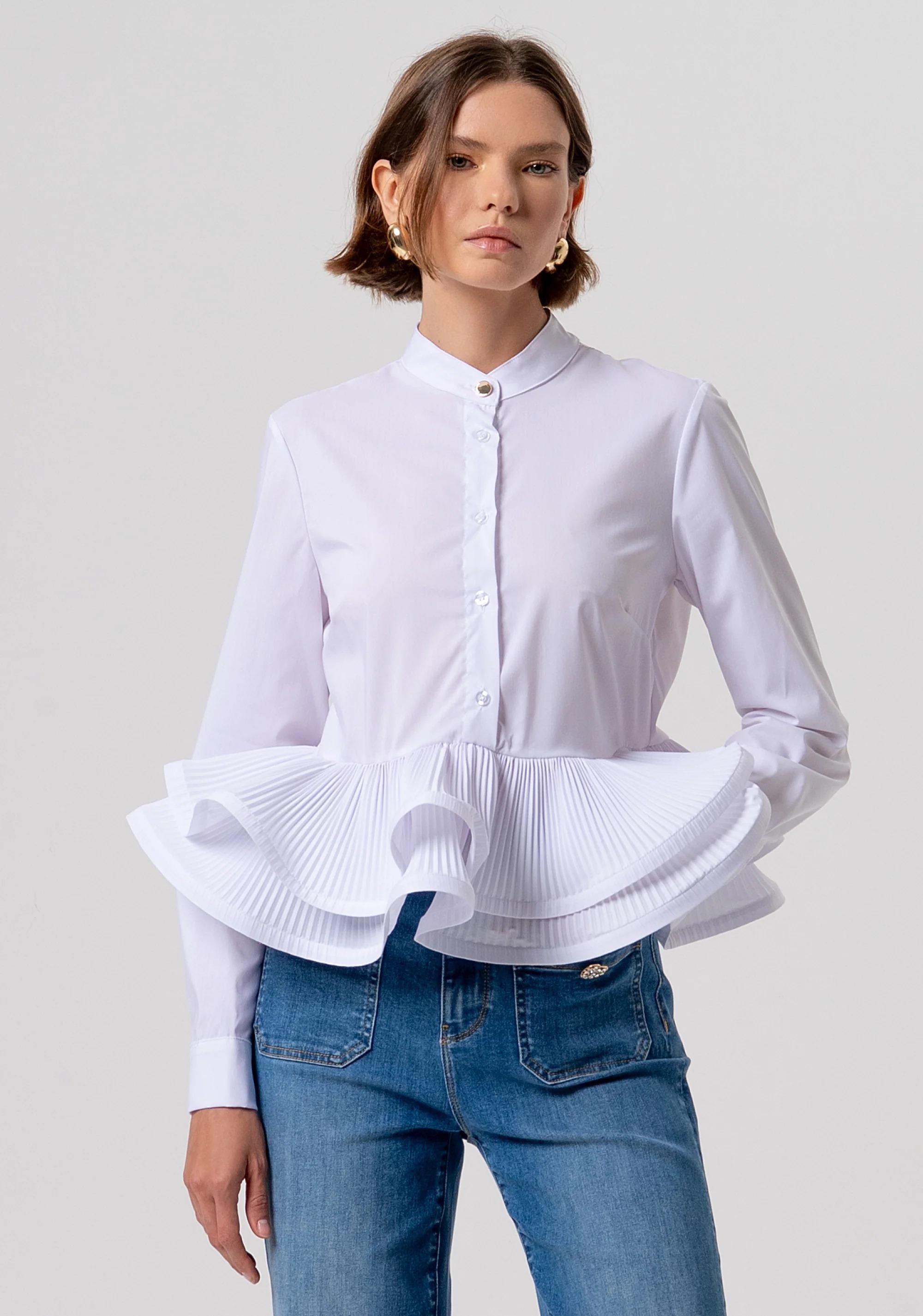 Camicia regular in popeline white FR26ST6038W697F9 278 FRACOMINA 