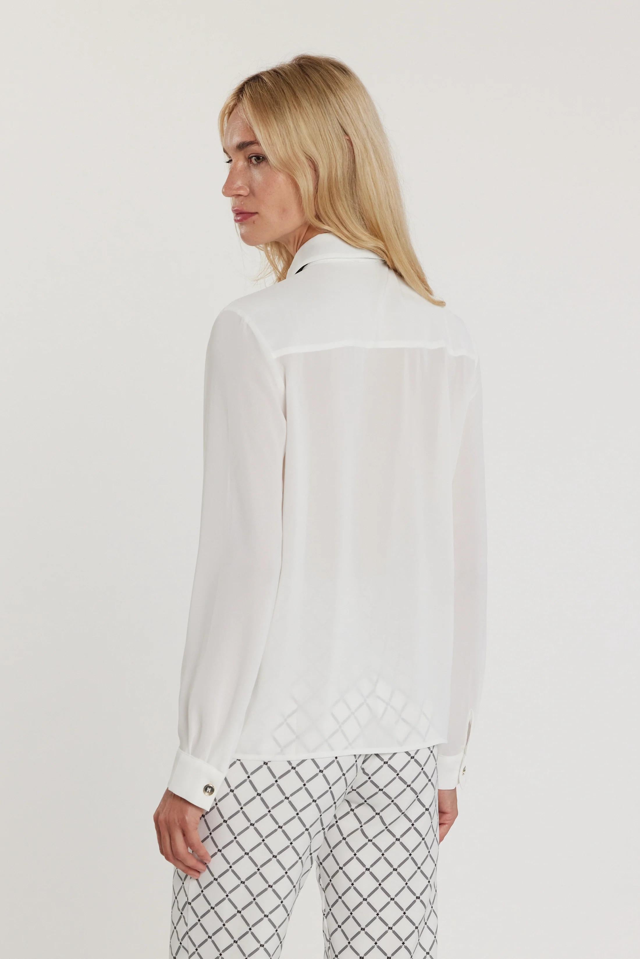 RELISH Camicia ROMY maniche lunghe con tasca più cravatta con anello logo MILK RDP26003009026 1101 RELISH 