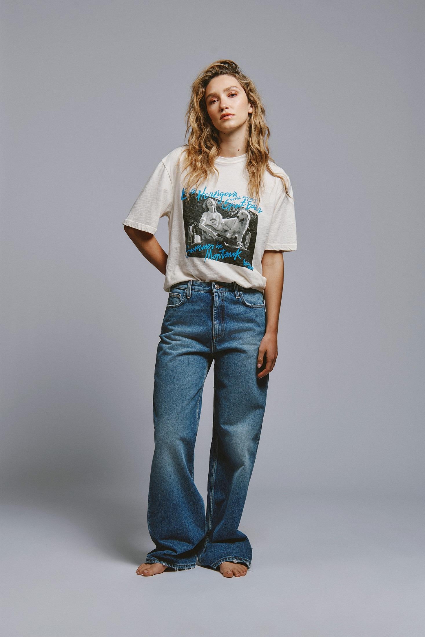 EVA X ROY ROGER'S- T-SHIRT MONTAUK IN JERSEY BIANCA RND90378CT47XXXX C0021 ROY ROGER'S 