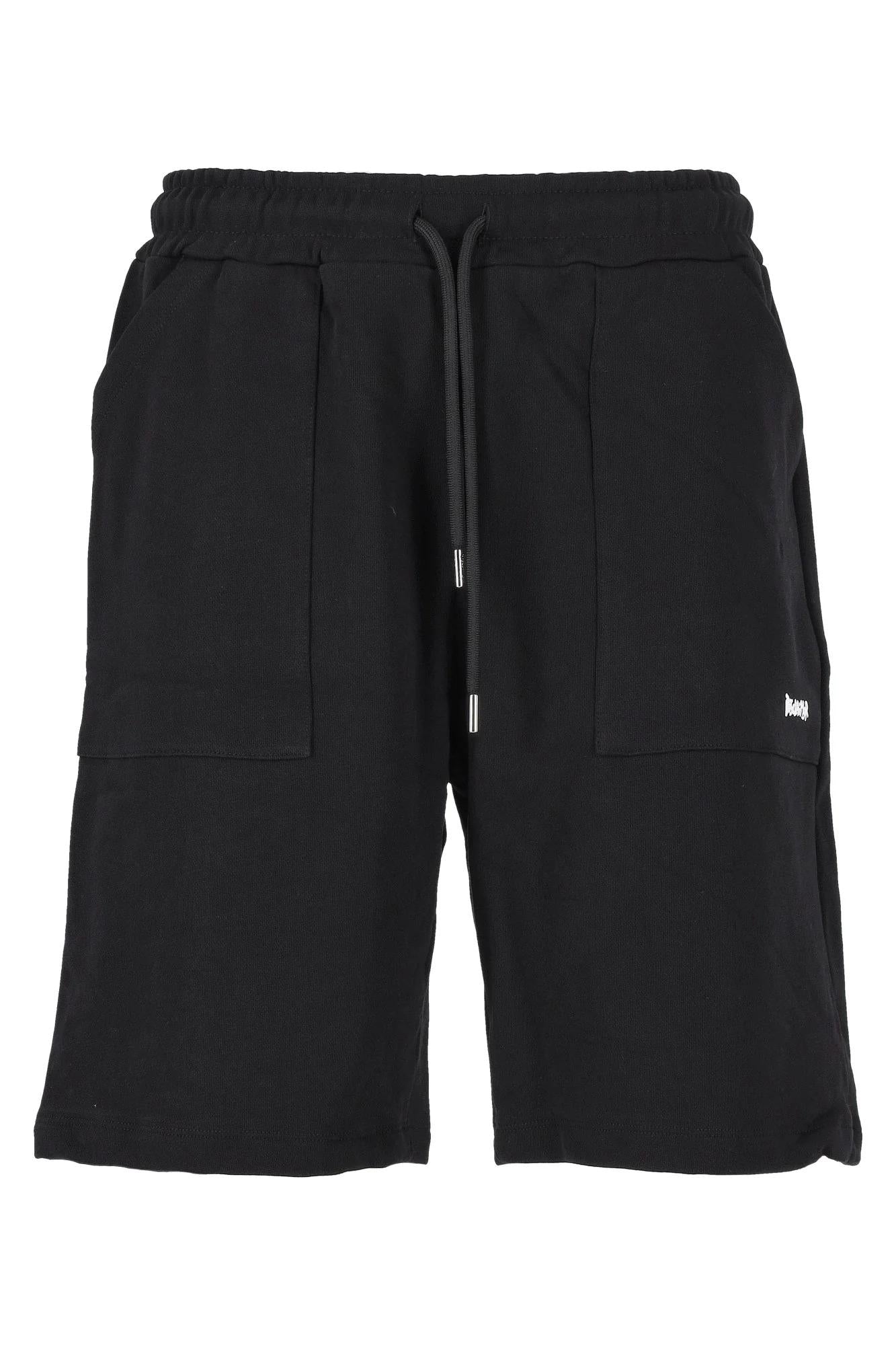 Disclaimer In Felpa Bermuda Colore Nero 26EDS55415 NERO-ST.BIANCA DISCLAIMER 