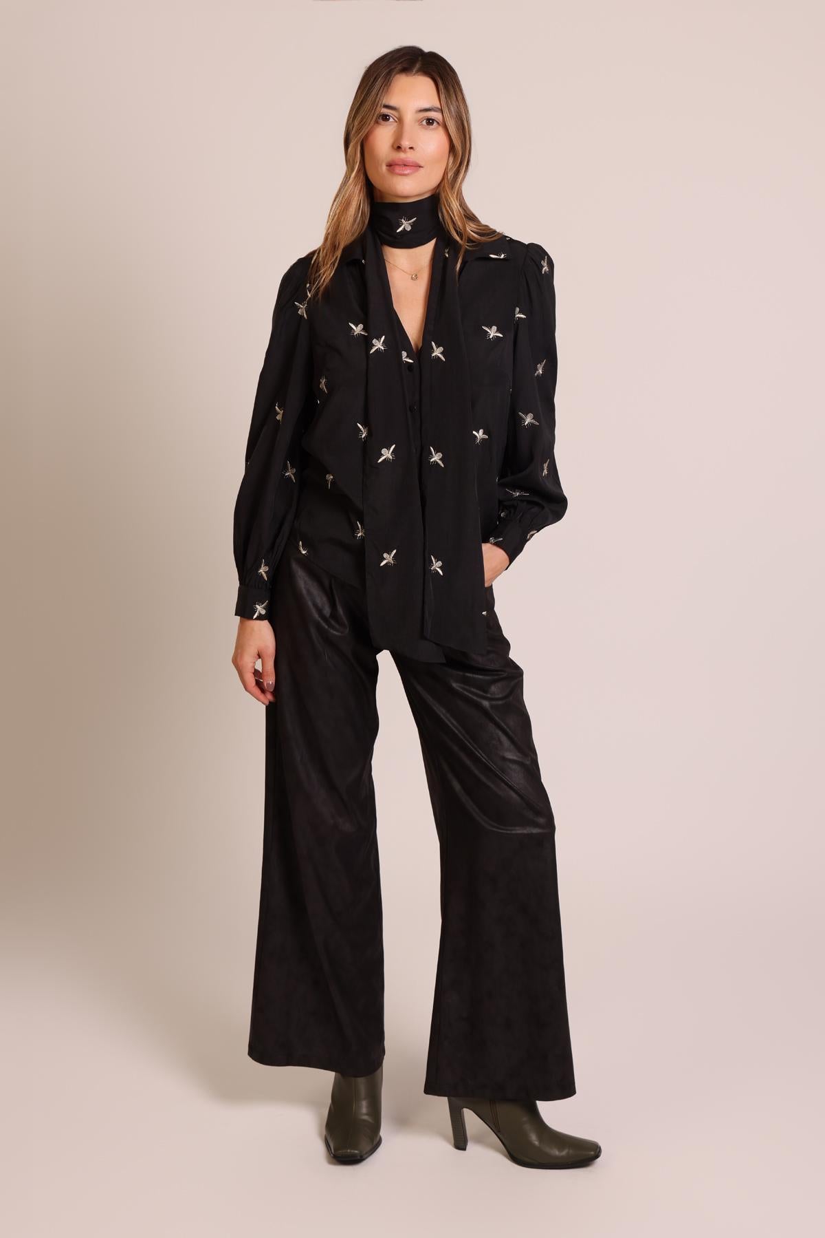 Traffic people camicia revenge con api nera WMT12983001 BLACK TRAFFIC PEOPLE 