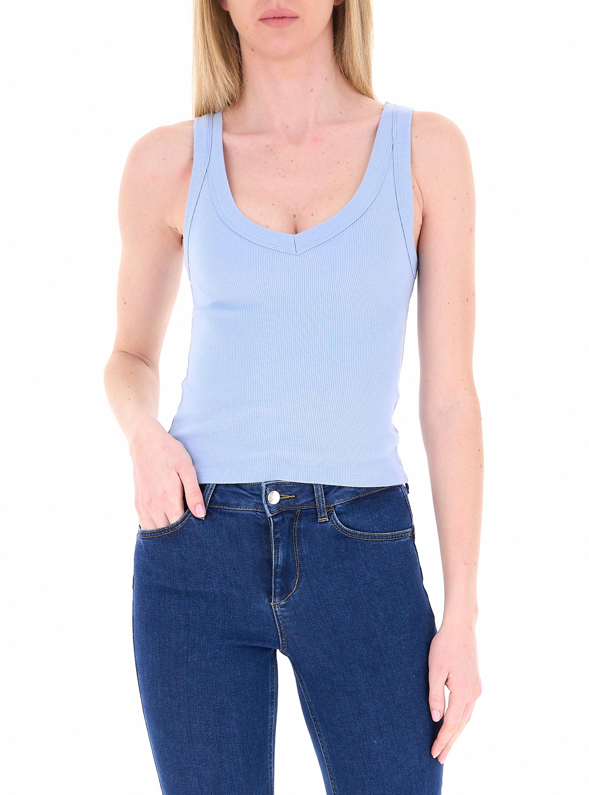 VICOLO<BR/>Canotta in cotone CELESTE UAB0042 CELESTE VICOLO 