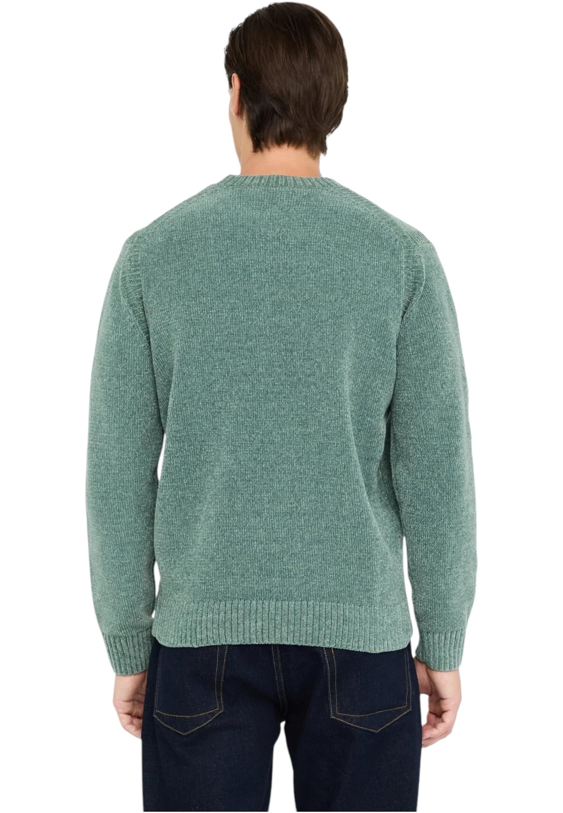 Maglione A Girocollo Uomo Liu Jo In Ciniglia Military QF5079MA29P 76009 LIU-JO 