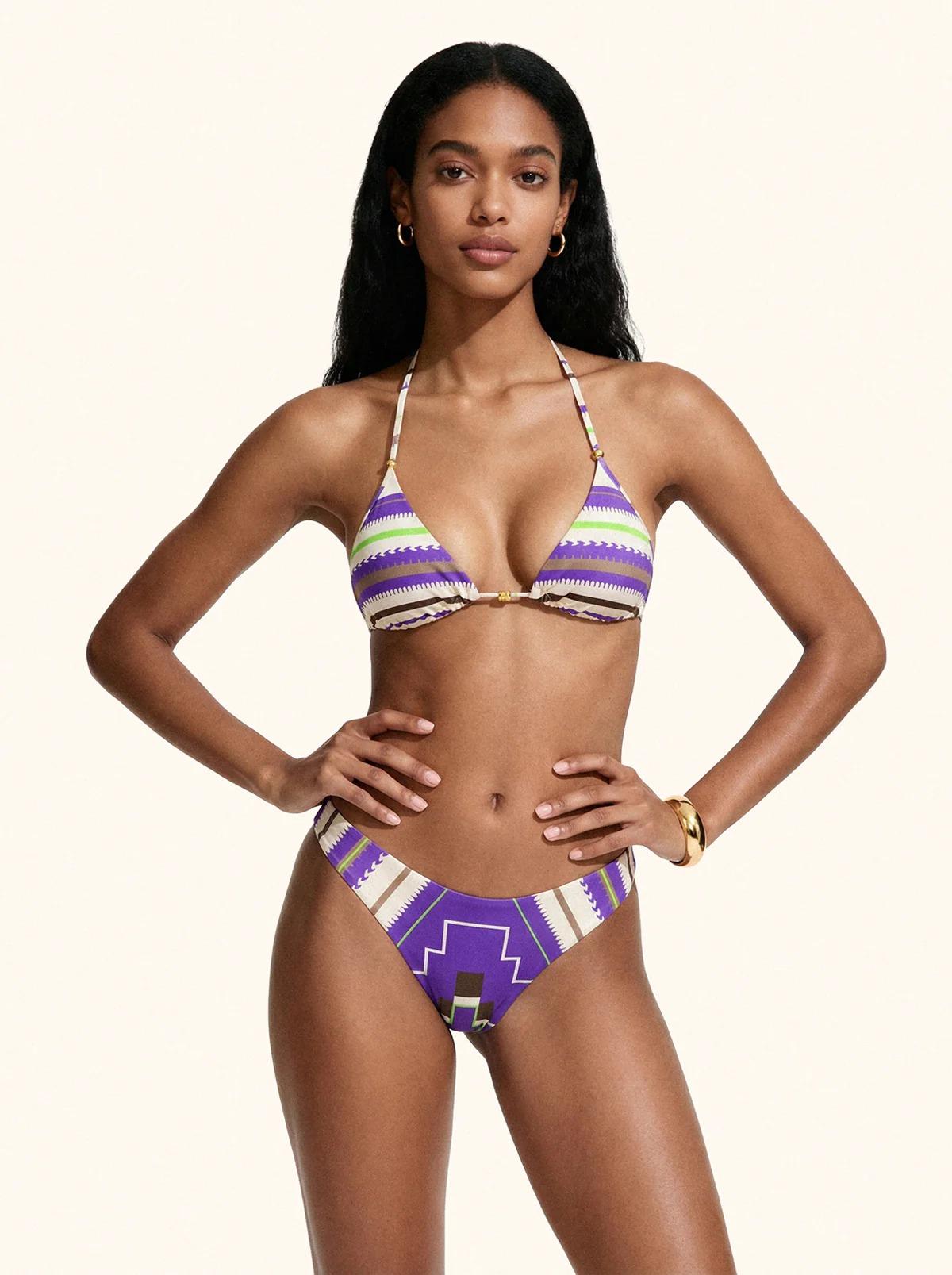 Bikini Donna Me fui Triangolo con Slip Americano fisso Fantasia SW0510-X35 MF26-SW0510 X35 ME FUI 