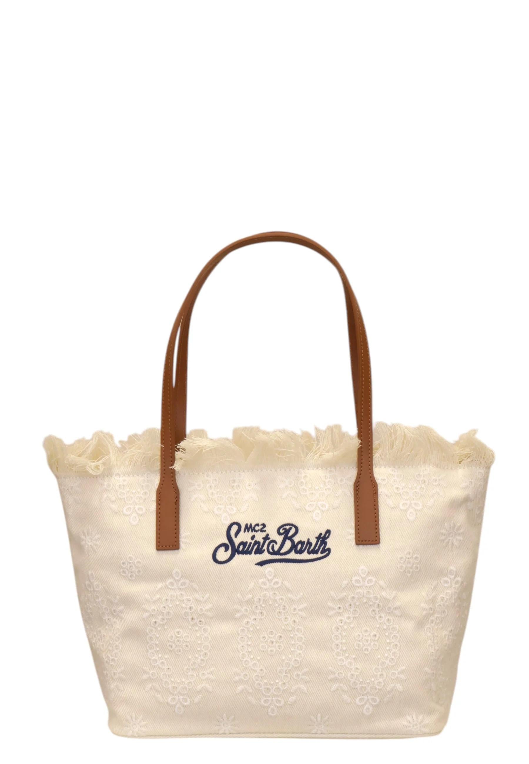 City Bag Fringe Large in Sangallo Panna CBF0001 01034L MC2 SAINT BARTH 