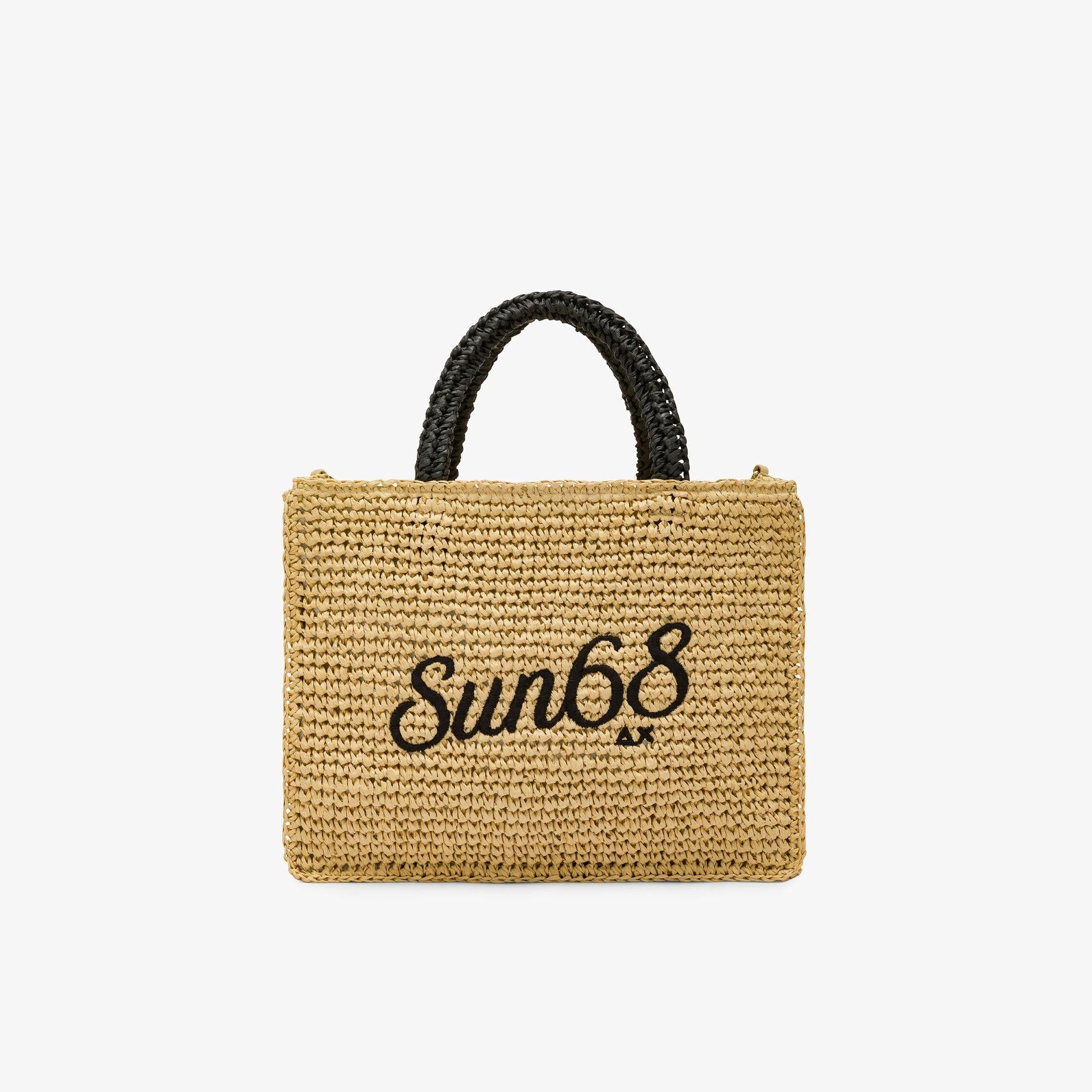 Shopping bag Cali media in rafia beige W36240 16 SUN 68 