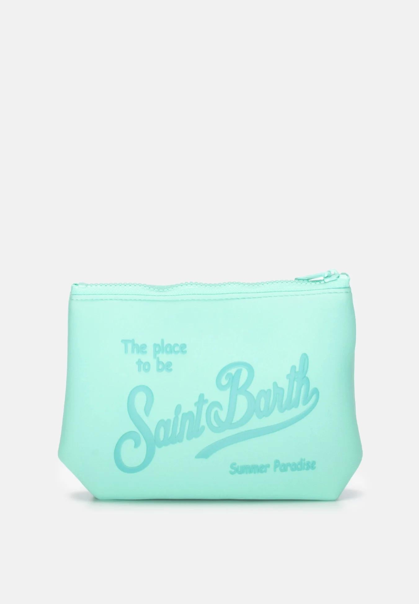 MC2 SAINT BARTH ALINE - Pochette con stampa e logo VERDE ACQUA ALIN001 08379L MC2 SAINT BARTH 