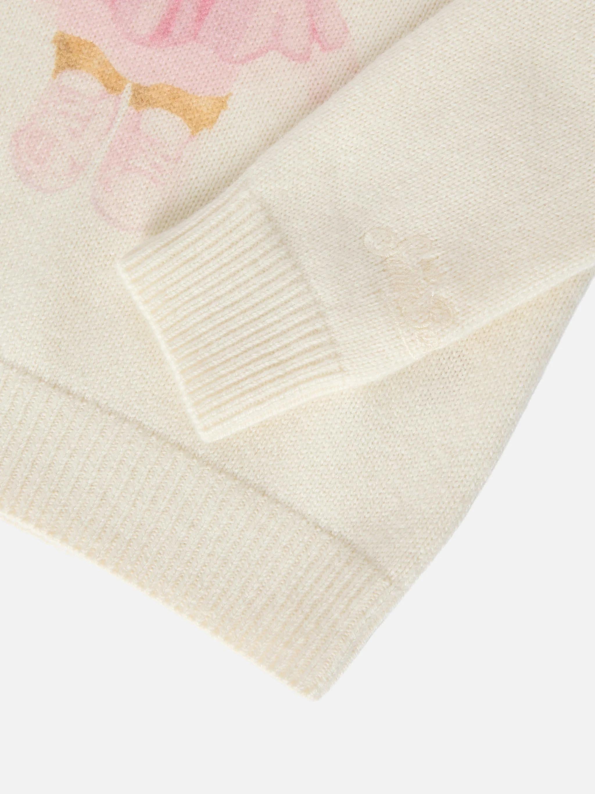 Maglione Princess in misto cashmere con stampa orsetto e ricamo PRC0015 01762I MC2 SAINT BARTH 