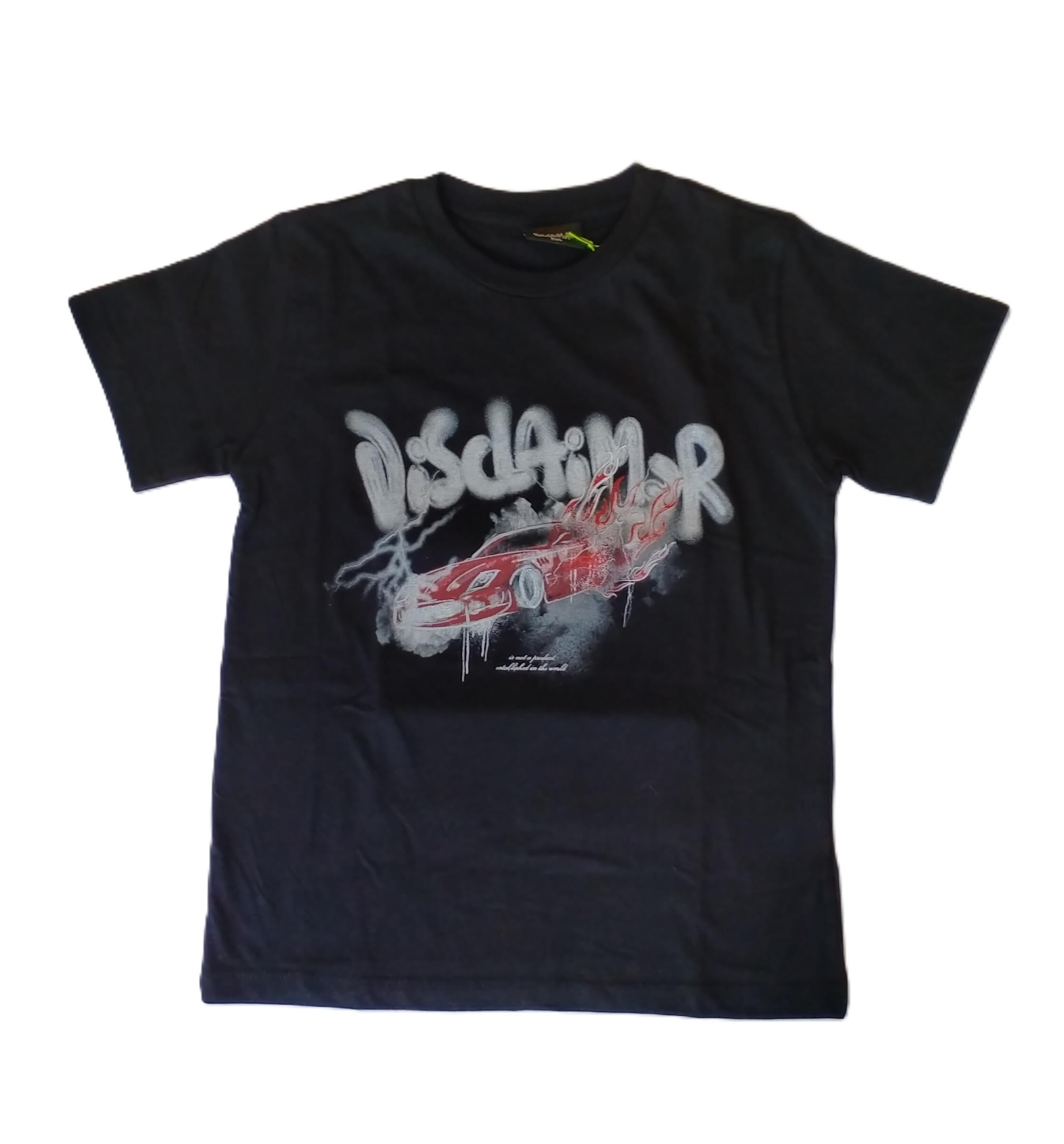 t-shirt bambino in jersey disclaimer 25IDK58672 NERO DISCLAIMER 