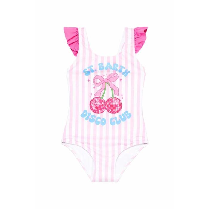 MC2 Saint Barth  Costume intero bambina Carol Rosa Righe e Ruches CARO001 00567L MC2 SAINT BARTH 