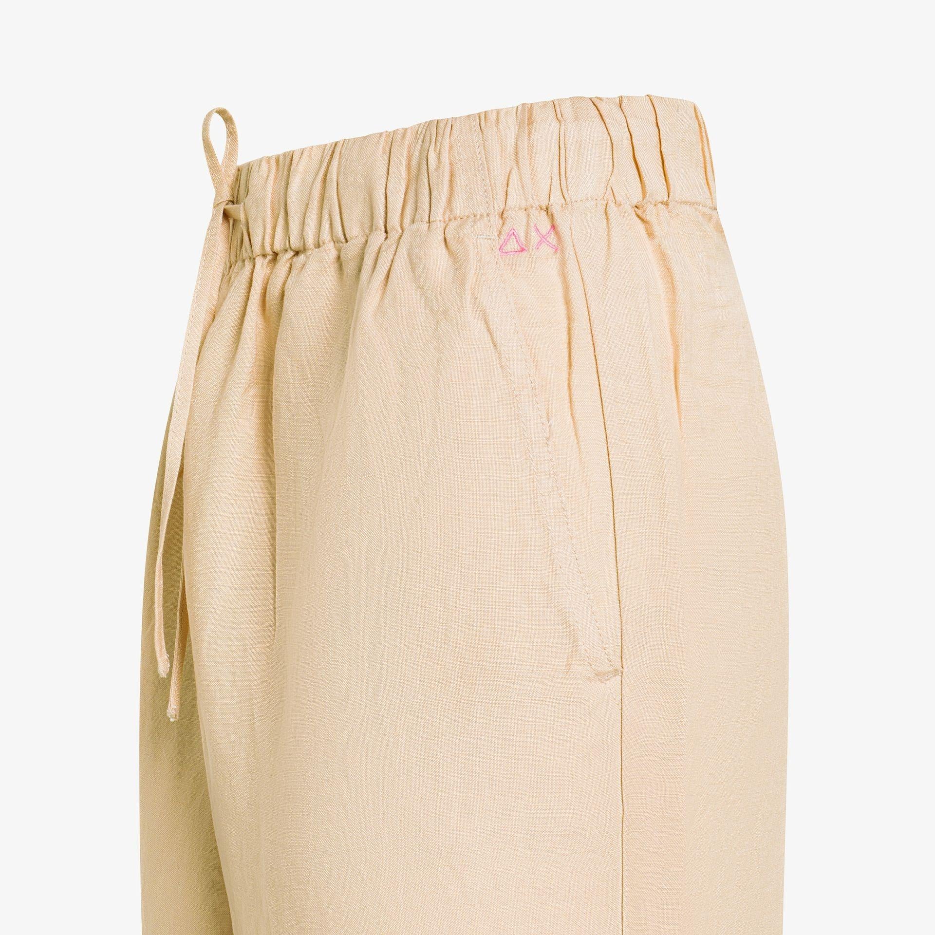 Pantaloni in misto lino stone S36242 98 SUN 68 