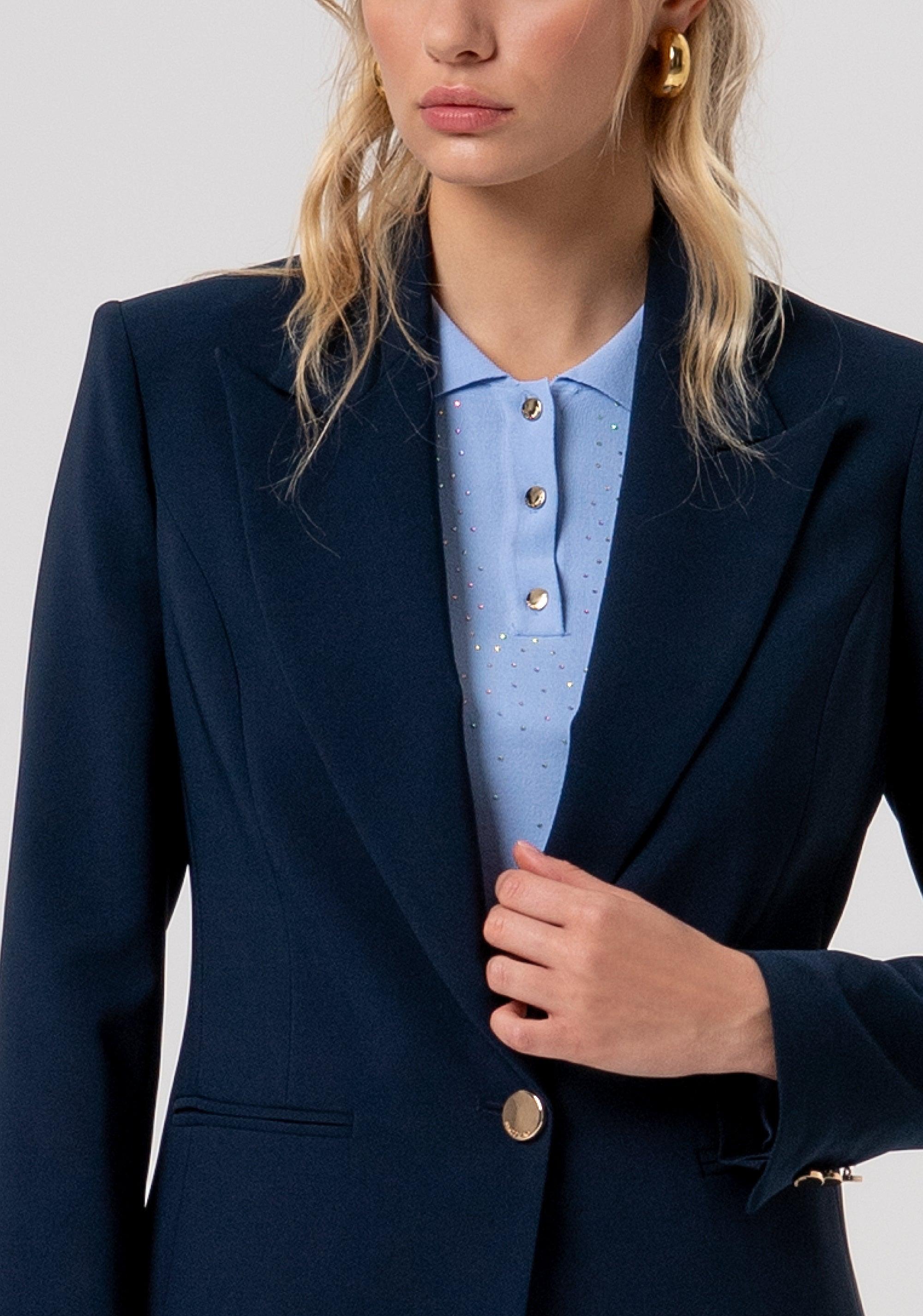 Blazer regular monopetto darkblue FR26SJ2001W42901 117 FRACOMINA 