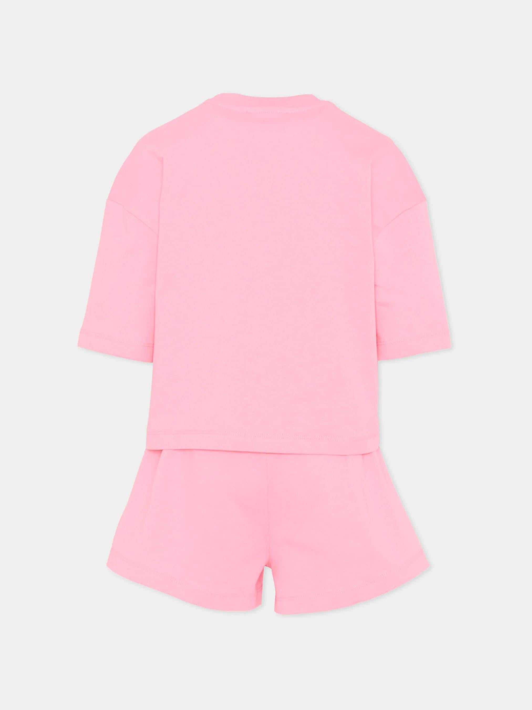 Barrow<BR/>Completo sportivo rosa per bambina con orsetto S6BKJGTR033 BW311 BARROW 