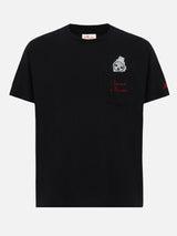 Tshirt In Cotone Austin Con Ricamo E Stampa Orologio AUS0001 02524H MC2 SAINT BARTH 