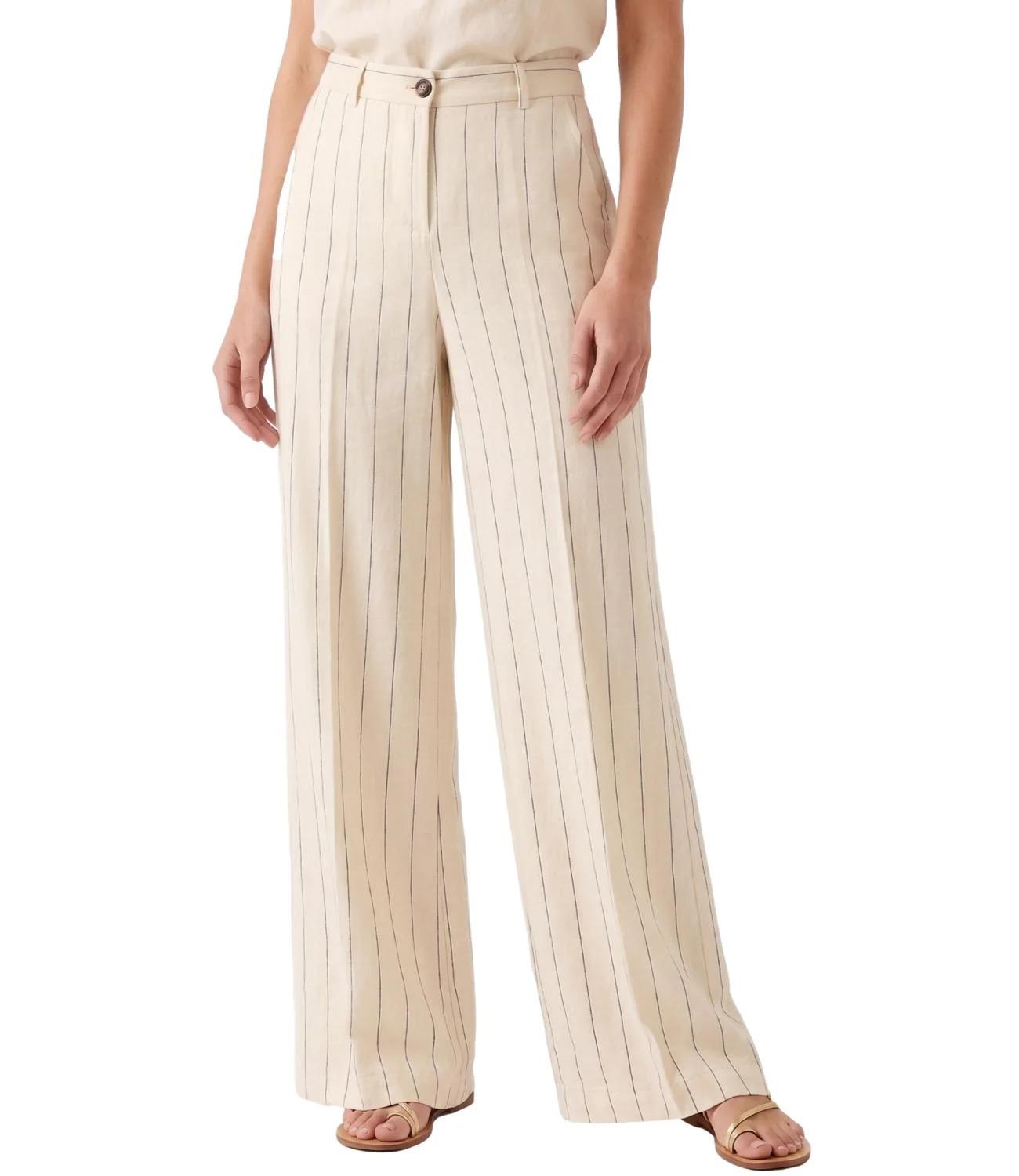 Vicolo Pantalone da Donna - Panna - Tab1675 TAB1675 BURRO/NERO VICOLO 