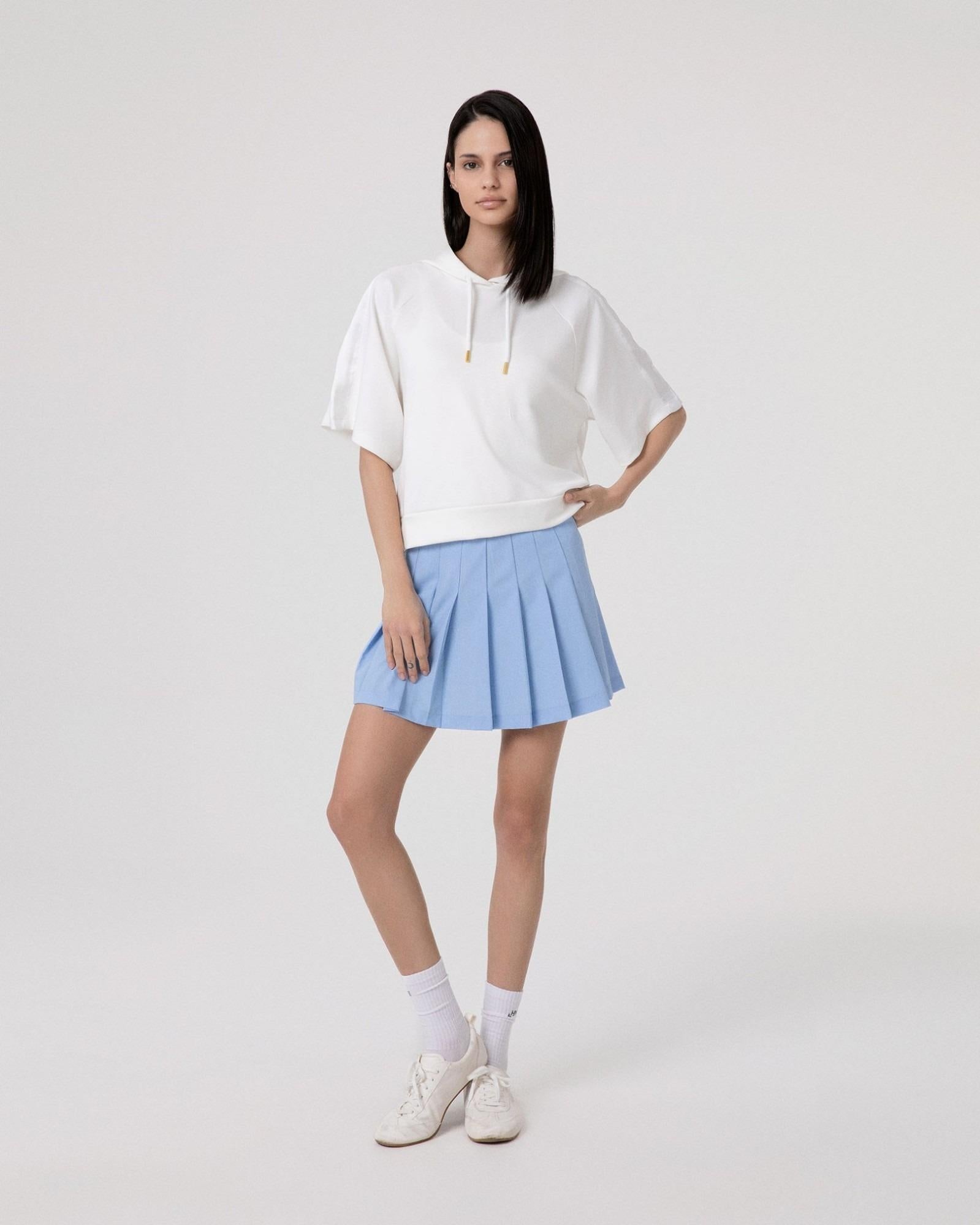 Felpa Cappuccio In Viscosa A M/M Con Inserti In Raso  Off White HINNOMINATE HMABW02403-TMTM0017 BI02 HINNOMINATE 