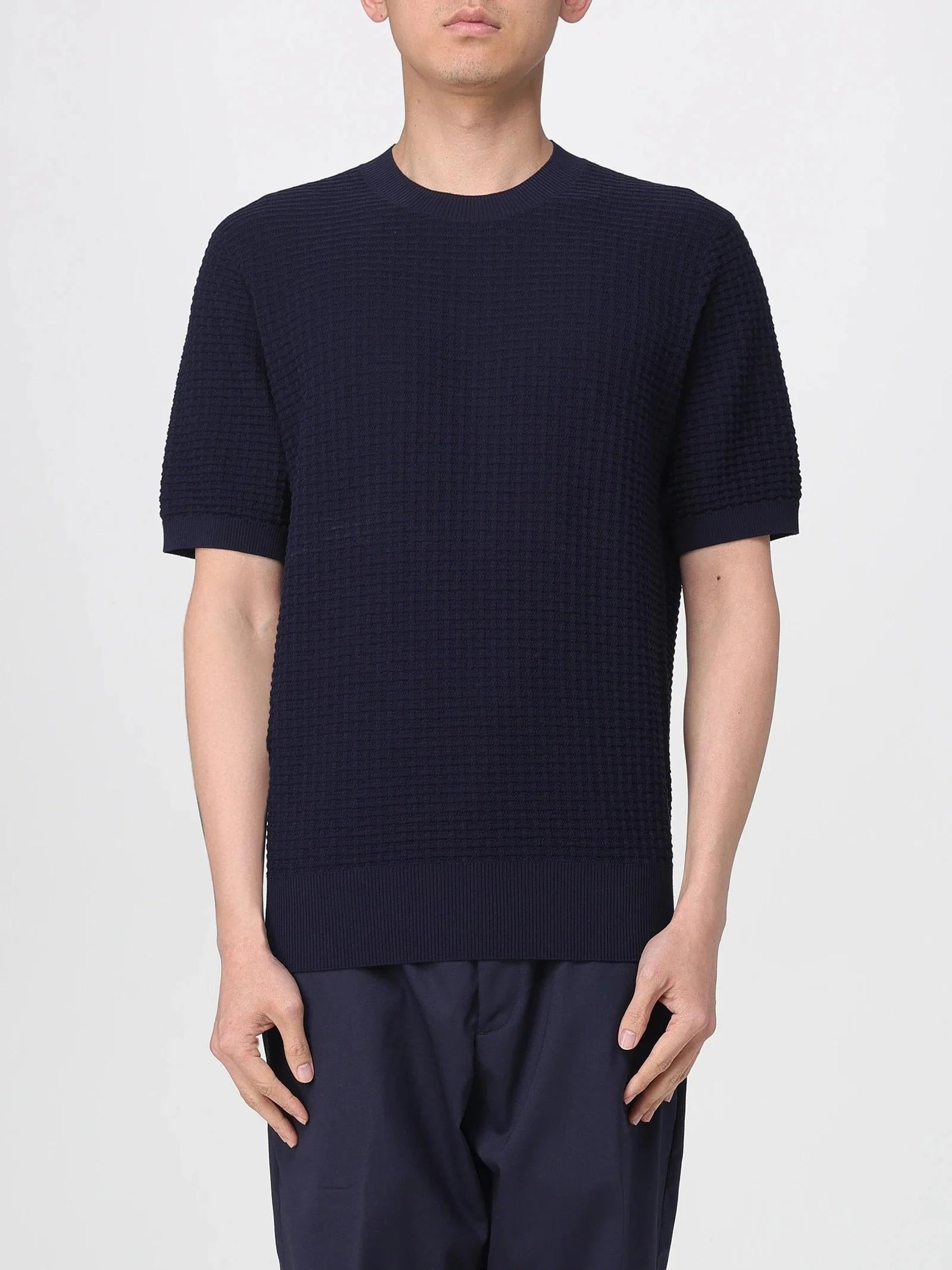 KANGRA Maglia Uomo Cotone Punto Alveare-Blu 3015/21 38 KANGRA 