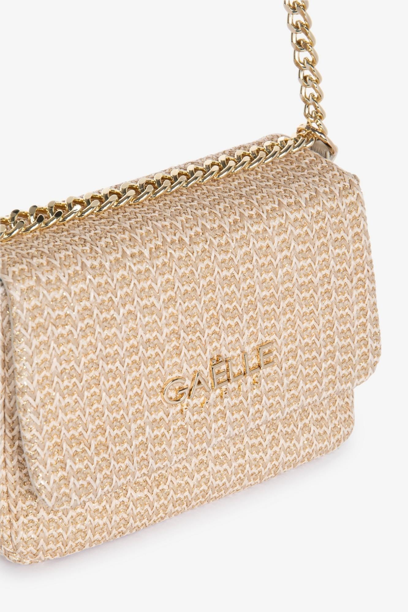 Mini Shoulder Strap Rafia Lurex  Beige - Gaëlle Paris GAACW03095-MTFI0020 BE00 GAELLE 