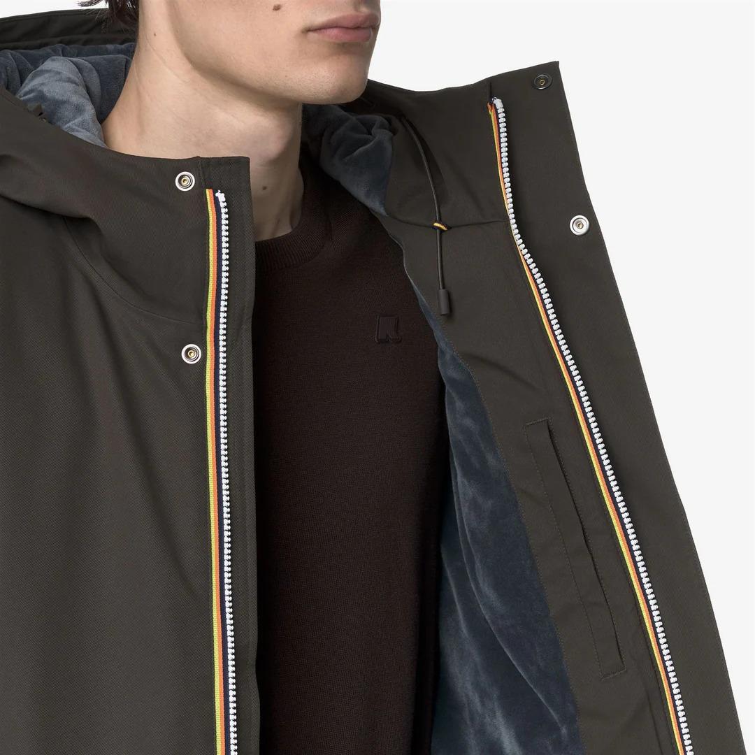 K-WAY JACKO TWILL MARMOTTA<BR/>BLACK OLIVE-BLUE AIRFORCE K8133DW B2V K-WAY 