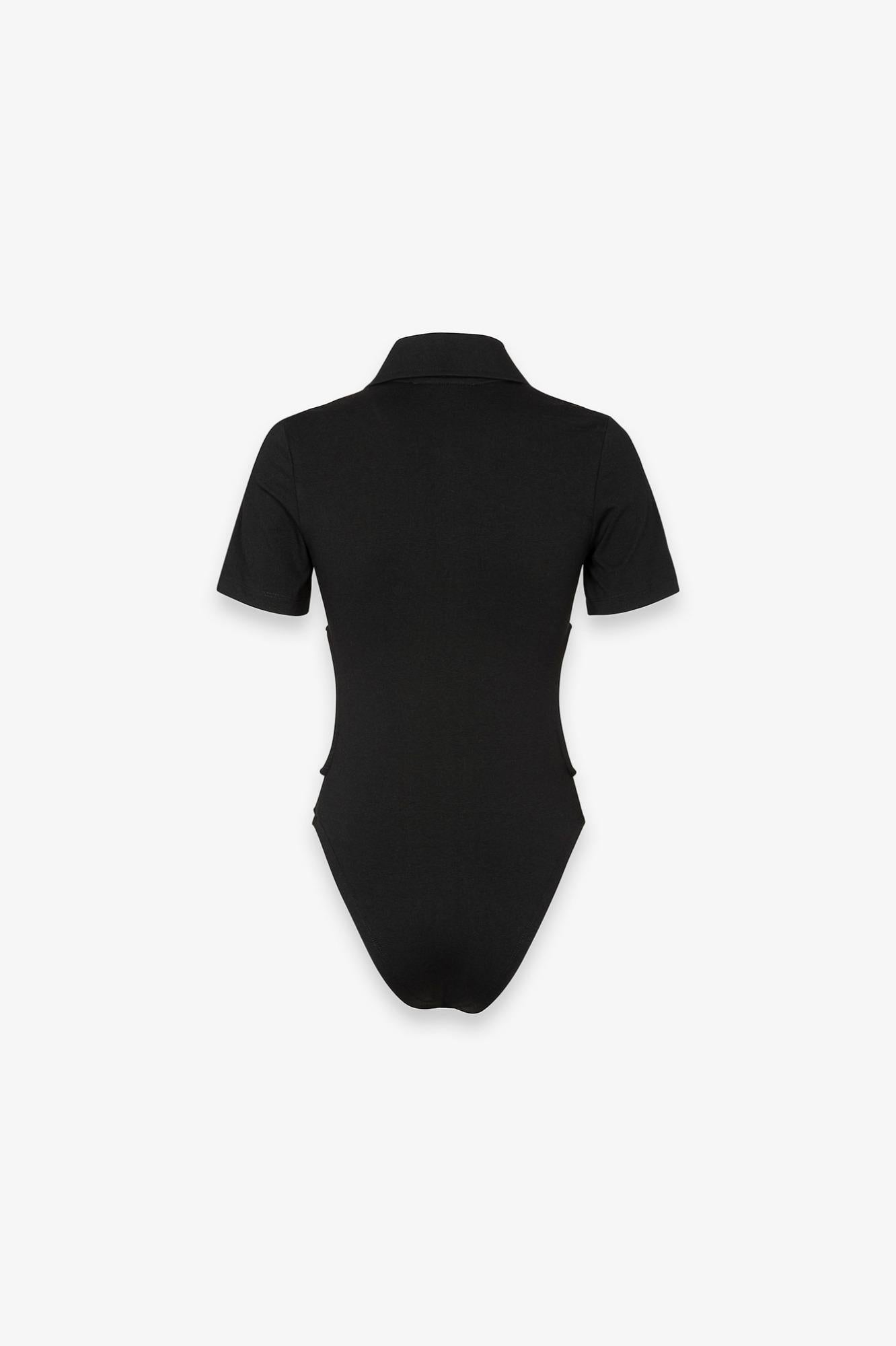 body mezza manica con collo e abbottonatura a polo GAABW09318-PTTS0059 NE01 GAELLE 