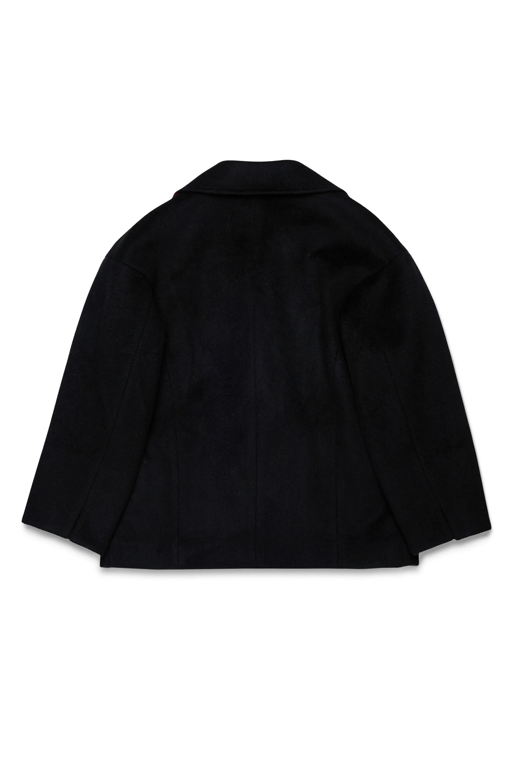 MAX&Co.<BR/>Cappotto caban doppiopetto in lana rasata nero MX0229-MX052 MX900 MAX&CO KID 