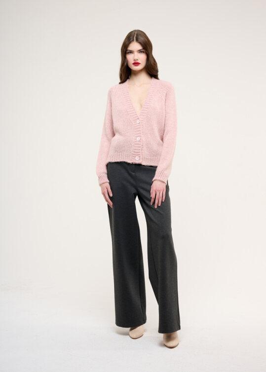 GIACCA SCIALLATA LUX COCHE' ROSA CR09344 2535 CROCHE 