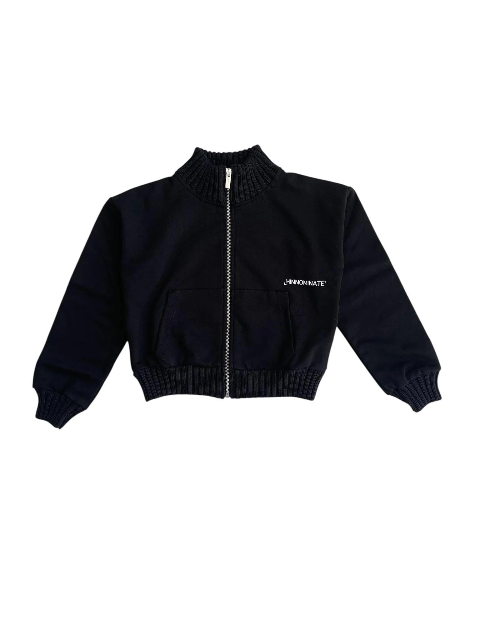 Hinnominate Felpa aperta nera con logo per bambina 3641F00142 NERO HINNOMINATE 