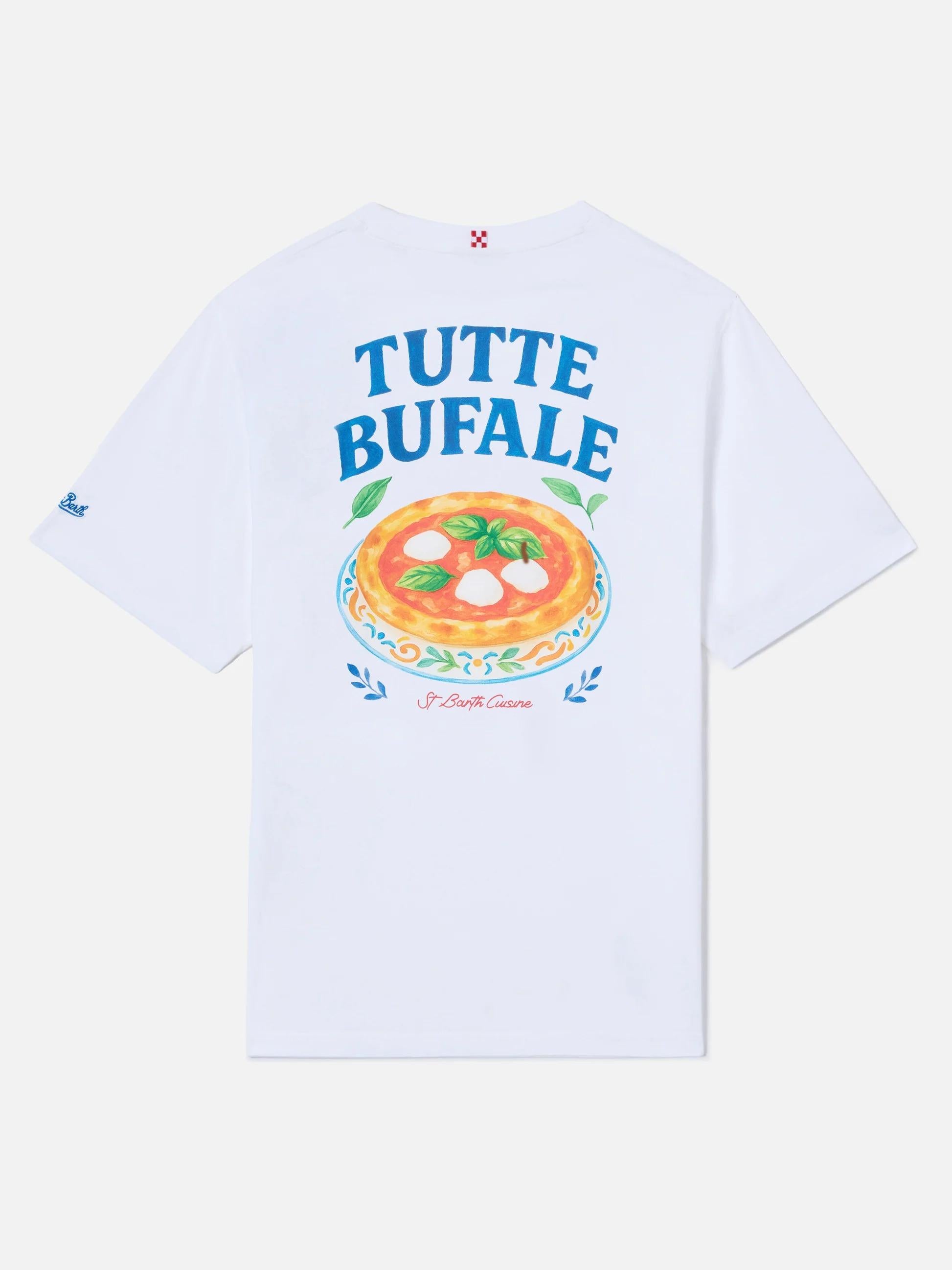 T-shirt Portland bianca con stampa Tutte Bufale PRL0002 01227L MC2 SAINT BARTH 