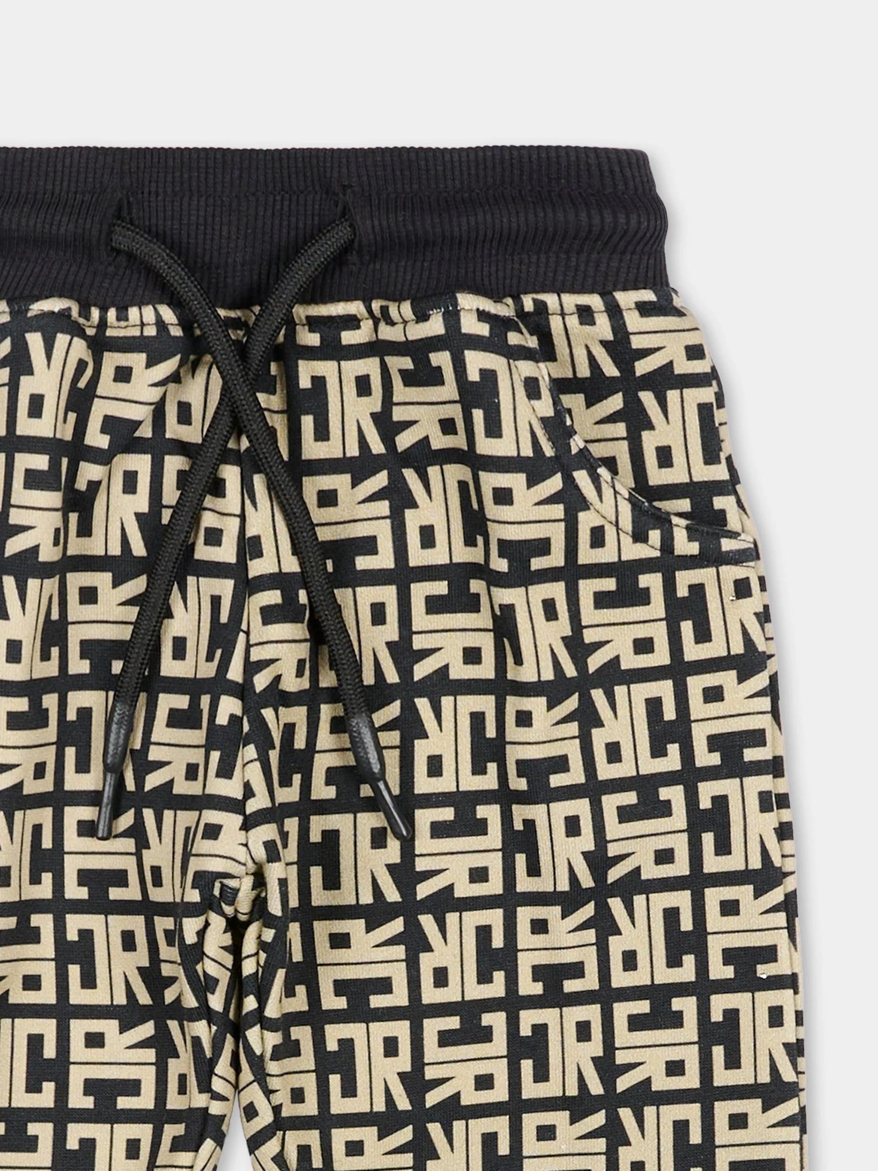 John Richmond Pantaloni beige per neonato con logo RIA25049PA JR MONOGRAM BEIGE Richmond kids 