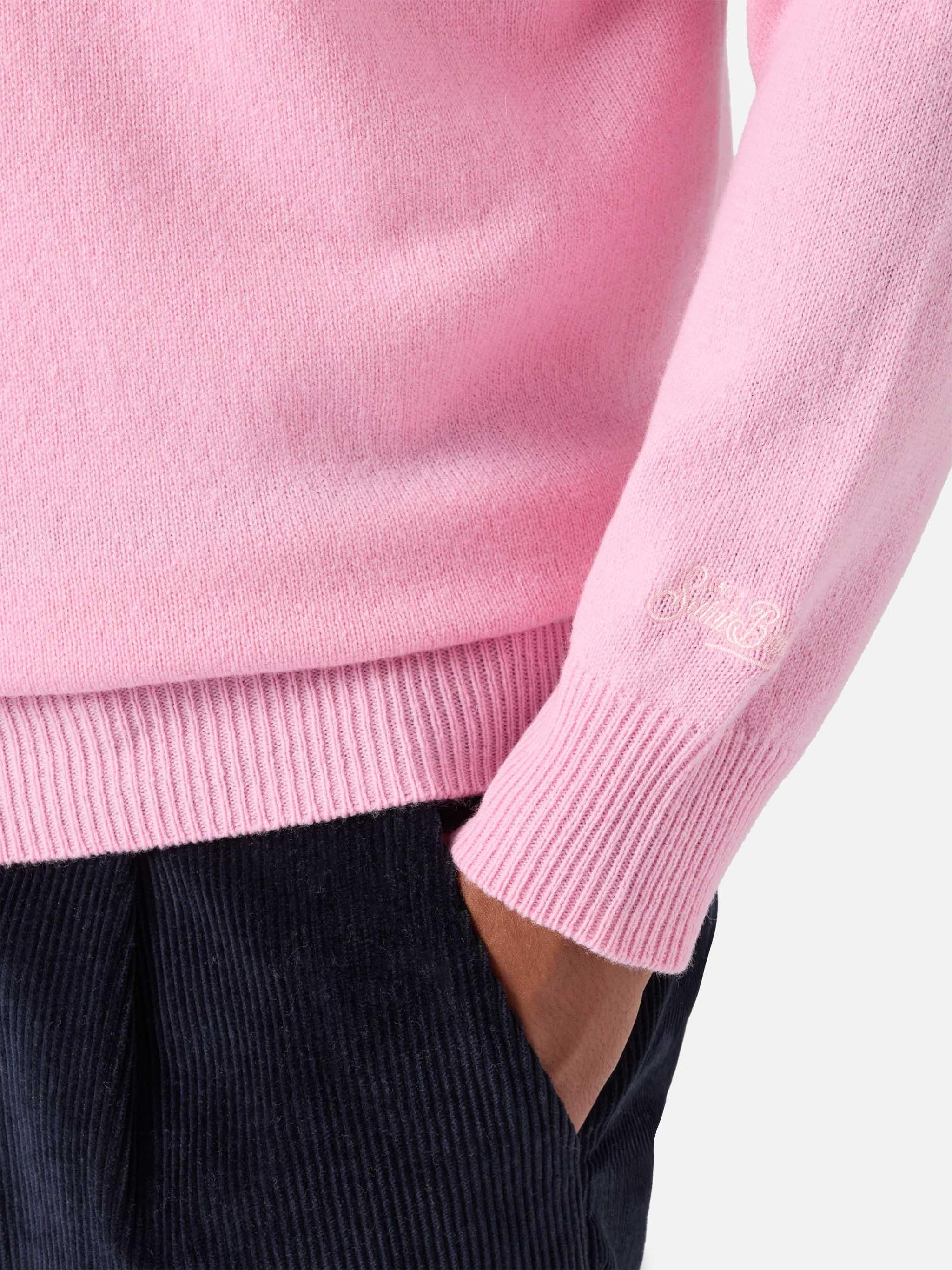 Maglione Regent in lambswool rosa REGE011 00101I MC2 SAINT BARTH 