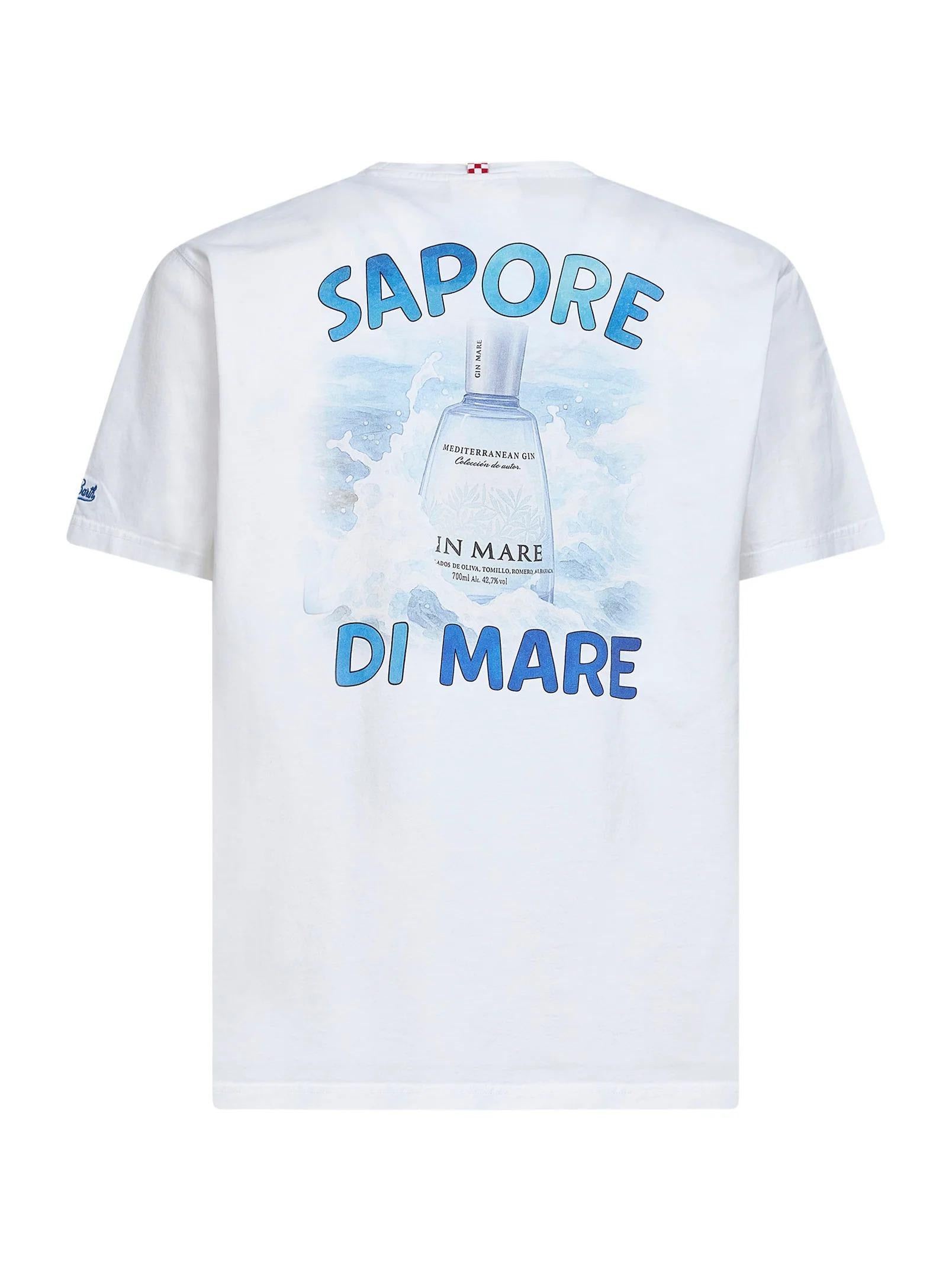 MC2 SAINT BARTH<BR/>T-shirt Portland bianca con stampa Gin Mare - Edizione Speciale PRL0002 04450L MC2 SAINT BARTH 