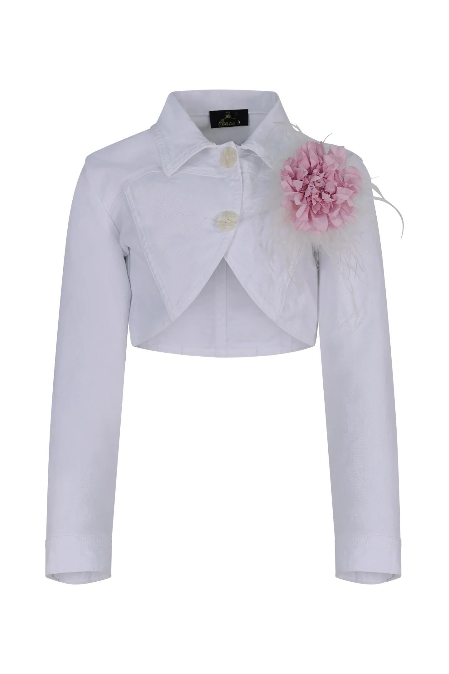 Giacca Fun & Fun bianco bambina FNCJJK02811 WHITE Fun fun couture 