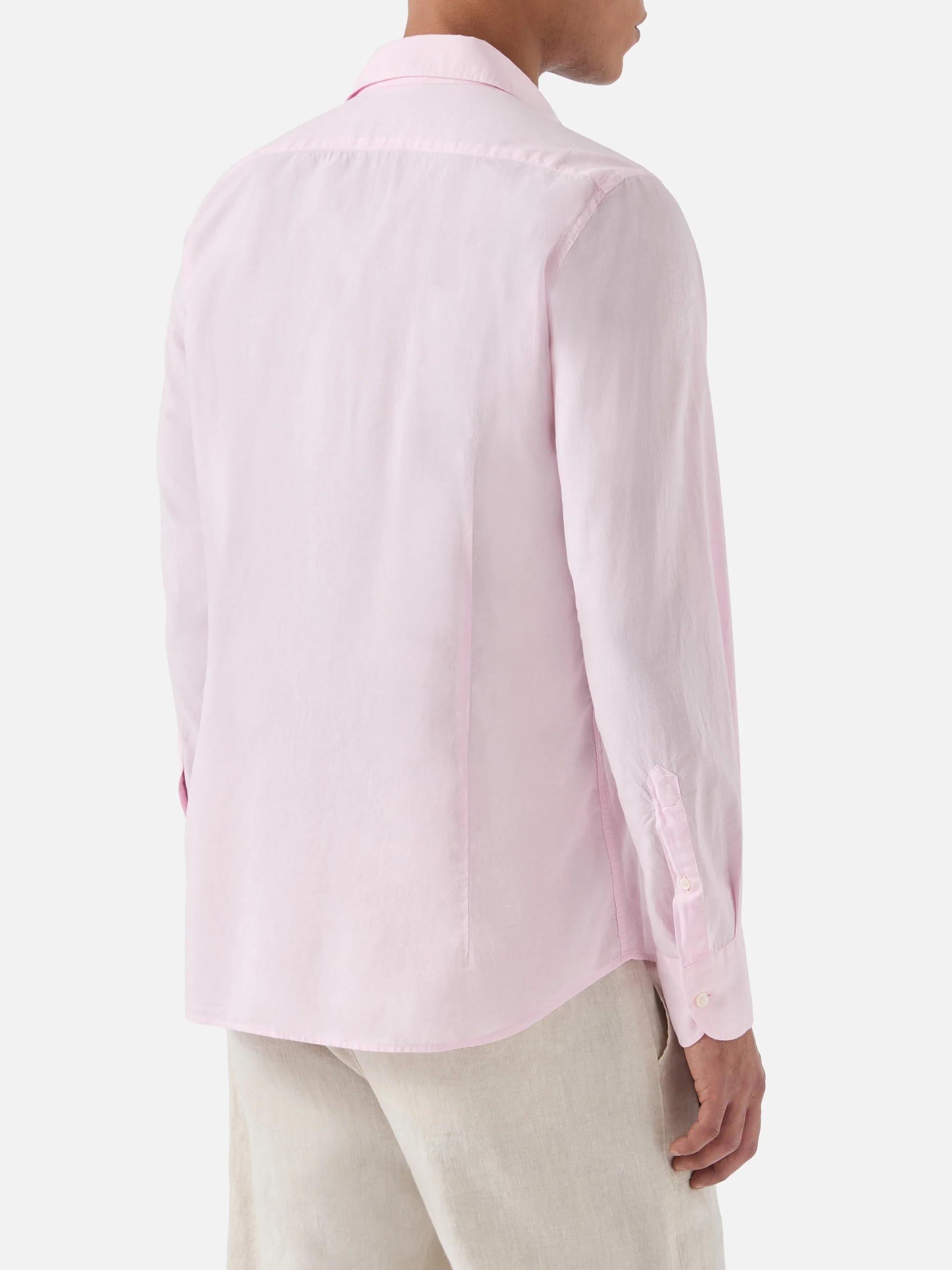 Camicia Chemise in cotone rosa tinta unita LCM0001 00135L MC2 SAINT BARTH 