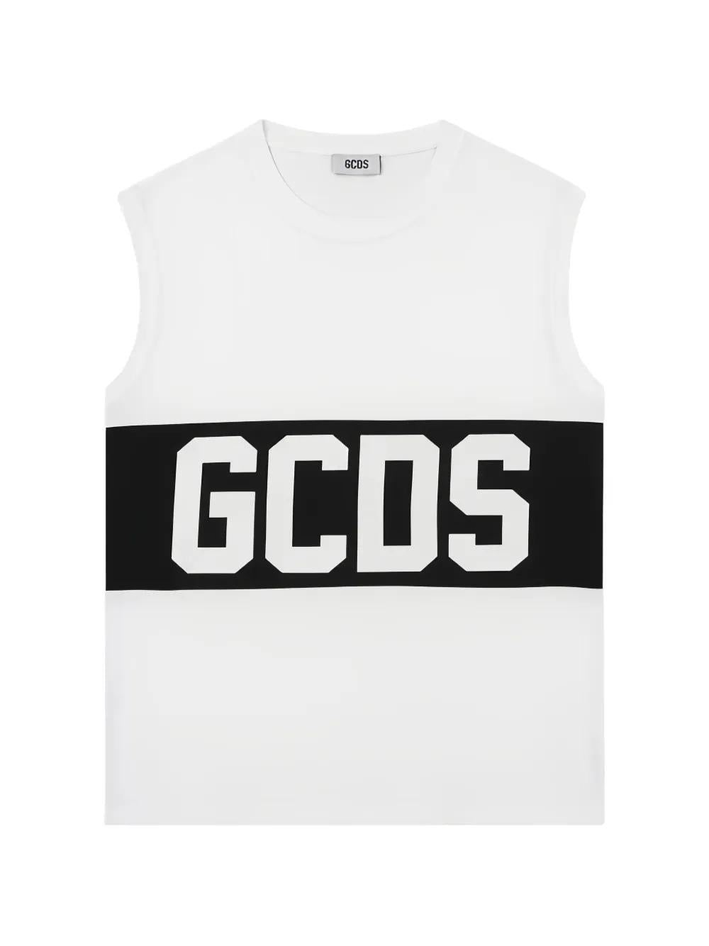 GCDS T-shirt smanicata con Banda Logo BIANCA Z0UJQC586J105* 100A GCDS 