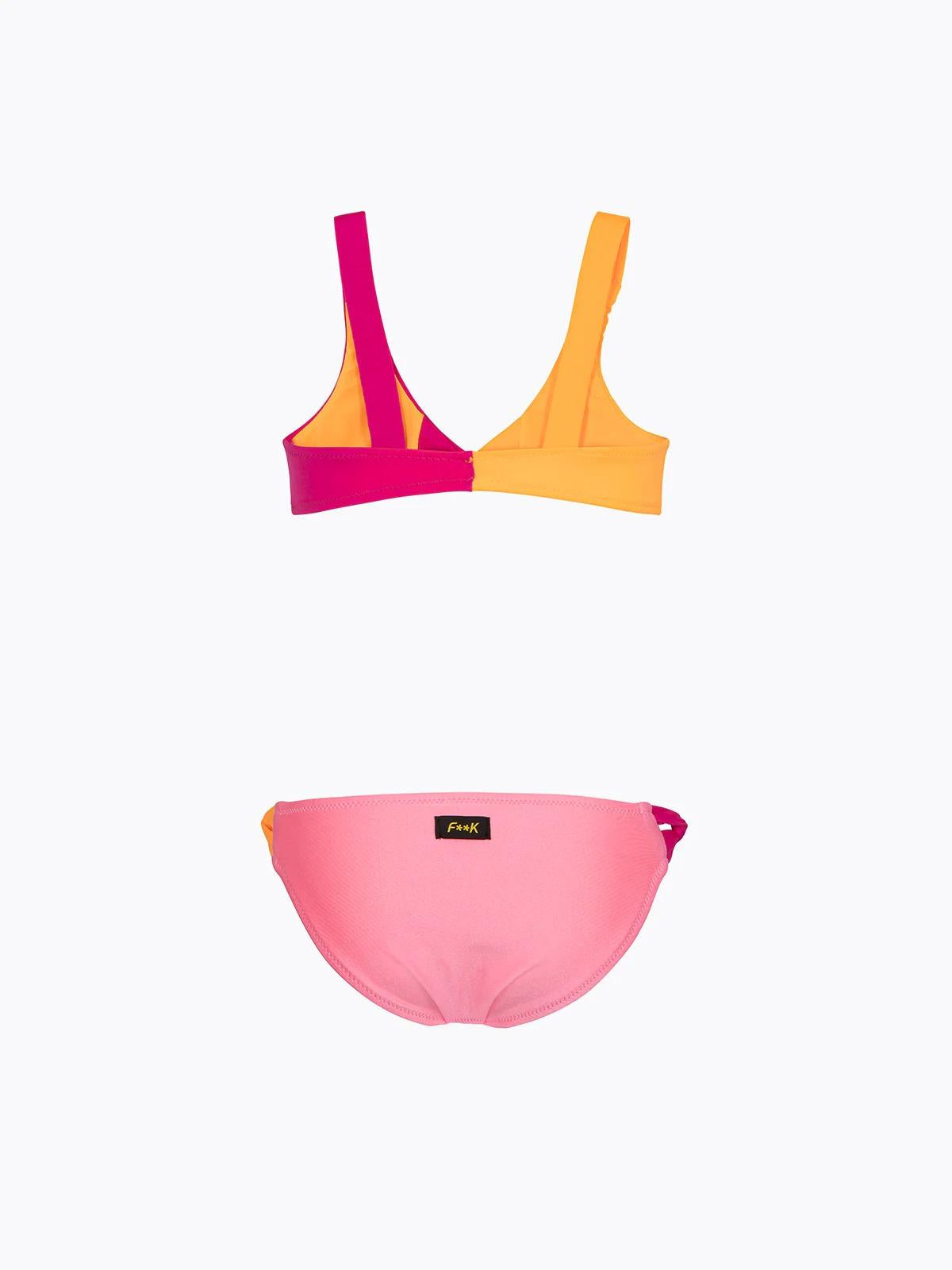 Bikini Bambina F**K Top con Slip Fisso Rosa SG0635-PK FJ26-SG0635 PK F**K 