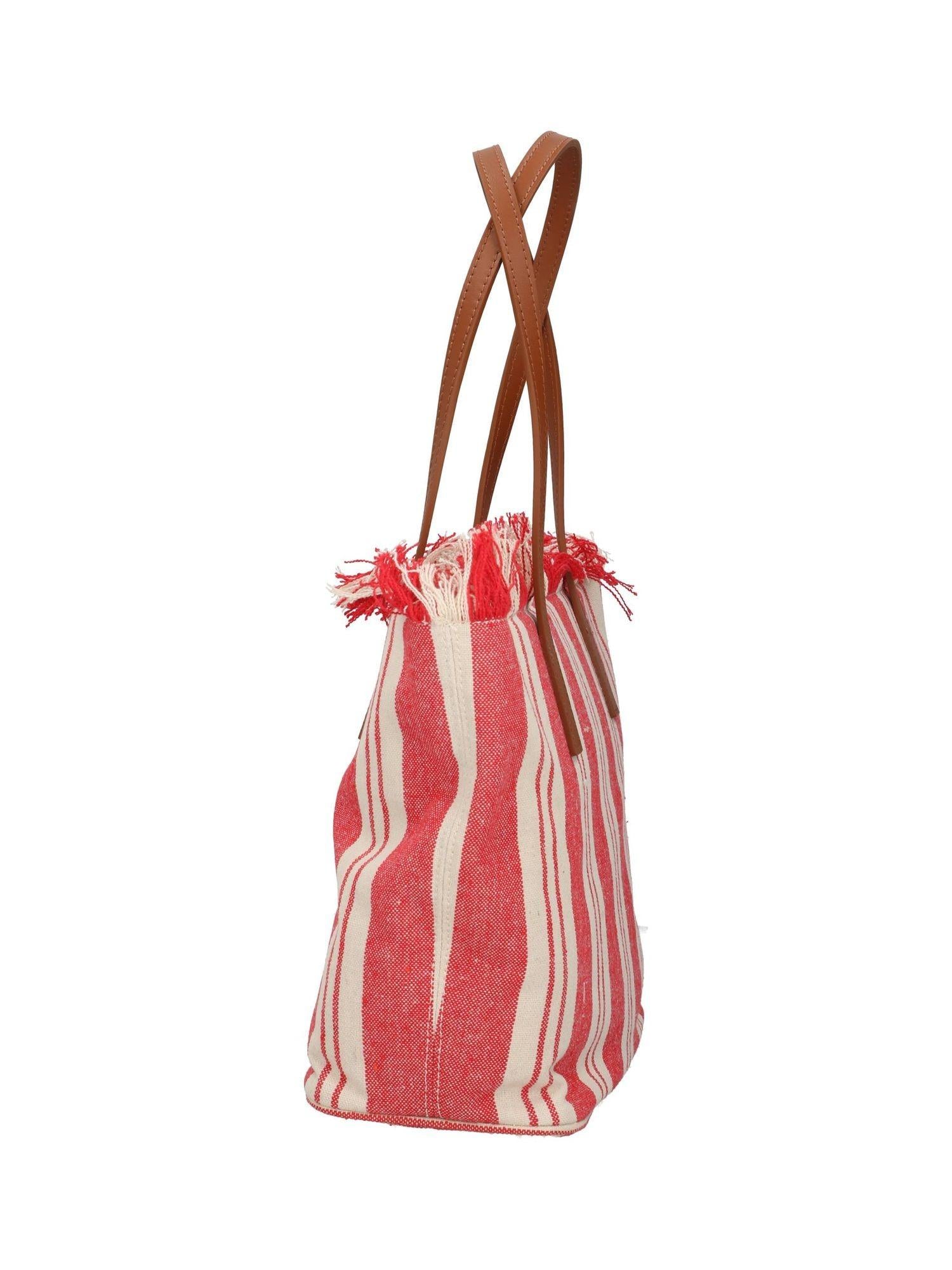 Borsa Mc2 Saint Barth CBMF001 01761L double stripes bianca e rossa. CBMF001 01761L MC2 SAINT BARTH 