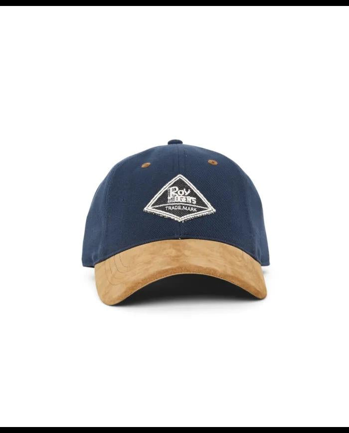 ROY ROGER'S Berretto Uomo RRU90175CN450311 OLD SCHOOL CAP AI 25/26 baseball con patch logata applicata 048 BLUE NAVY RRU90175CN450311 C0048 ROY ROGER'S 