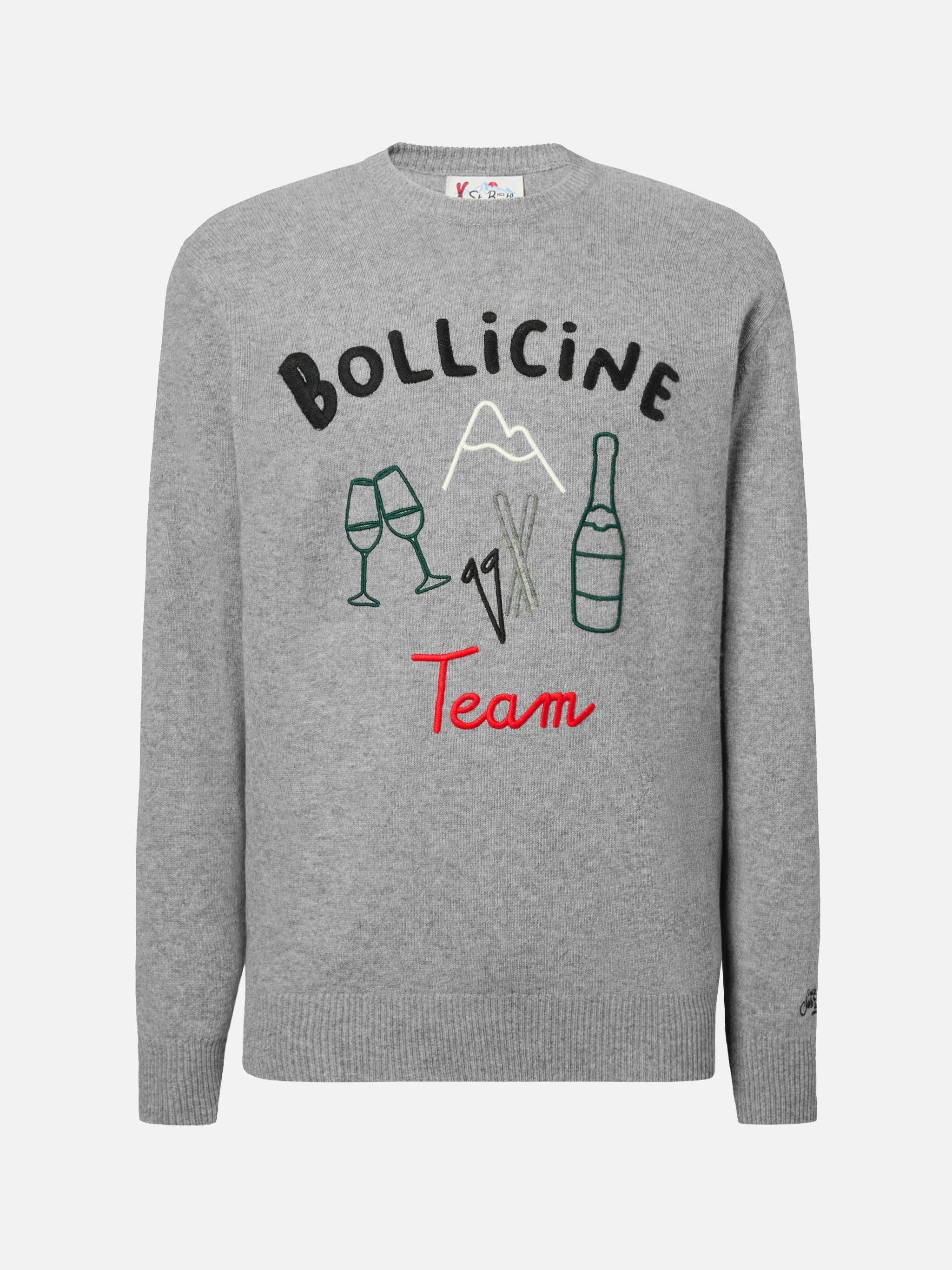 Maglione in misto cashmere Heron con ricamo Bollicine team HER0001 02962I MC2 SAINT BARTH 