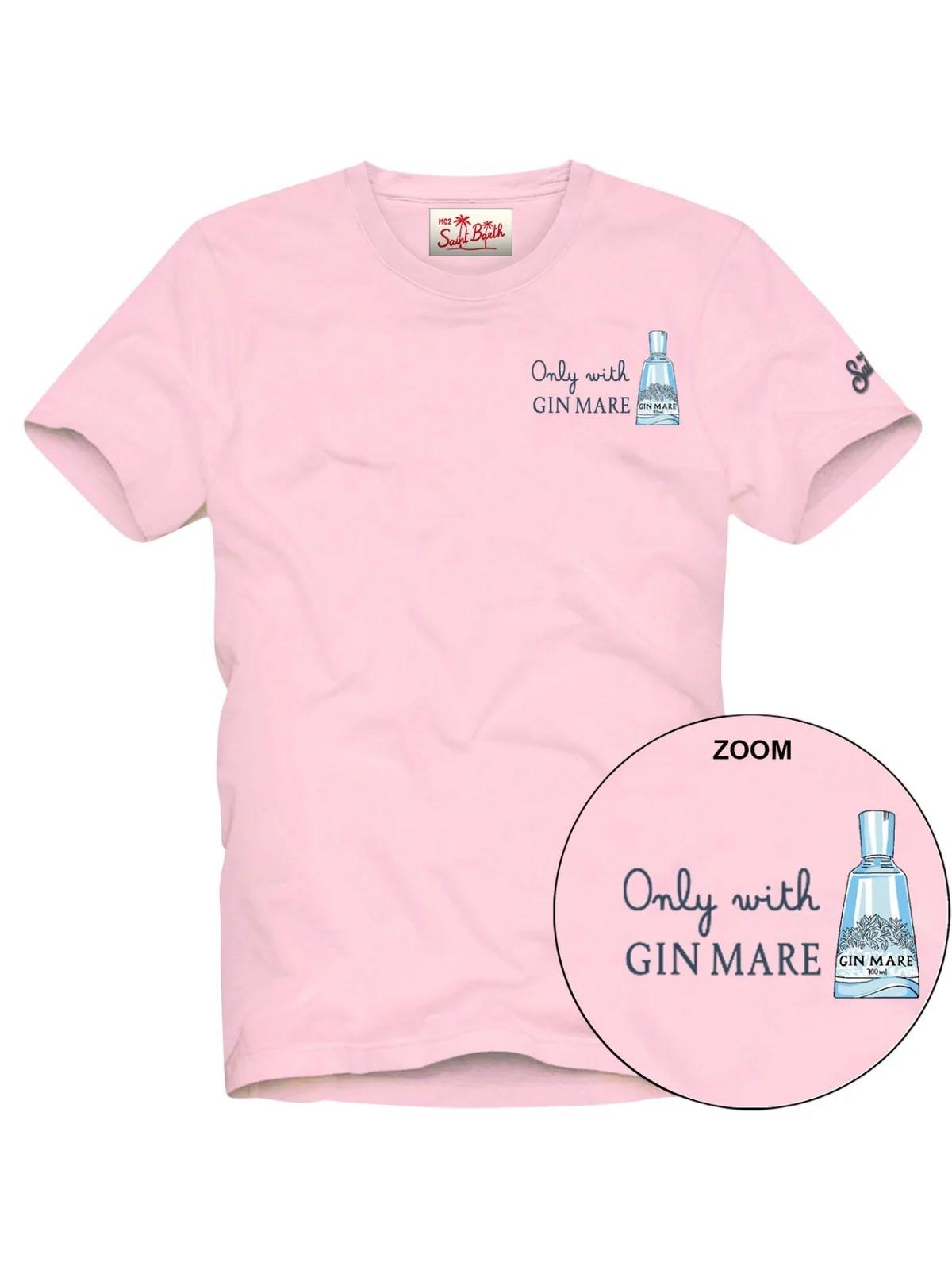 T-shirt Uomo Mc2 Saint Barth - Portofino Gin Mare Need 21 Emb - Rosa POT0001 04459L MC2 SAINT BARTH 