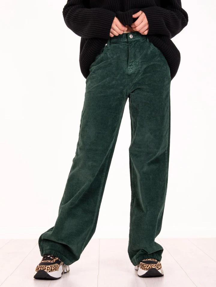 Pantalone Marta Roy Roger's in Velluto Verde Bottiglia RND091P3290112 C0188 ROY ROGER'S 