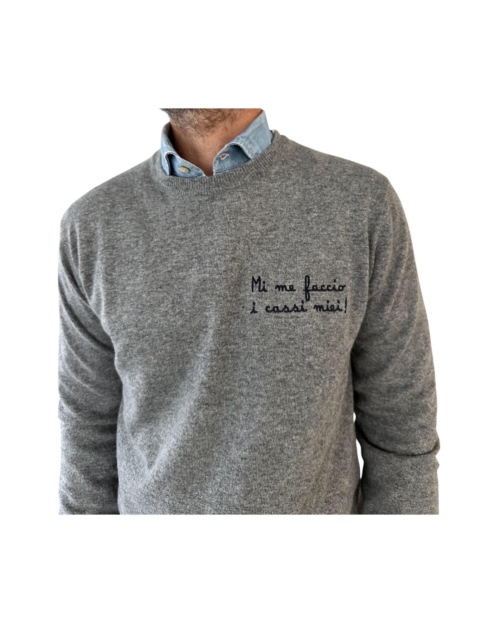 MC2 SAINT BARTH Maglione a girocollo con ricamo Mi me faccio i cassi miei! HER0024 03394I MC2 SAINT BARTH 