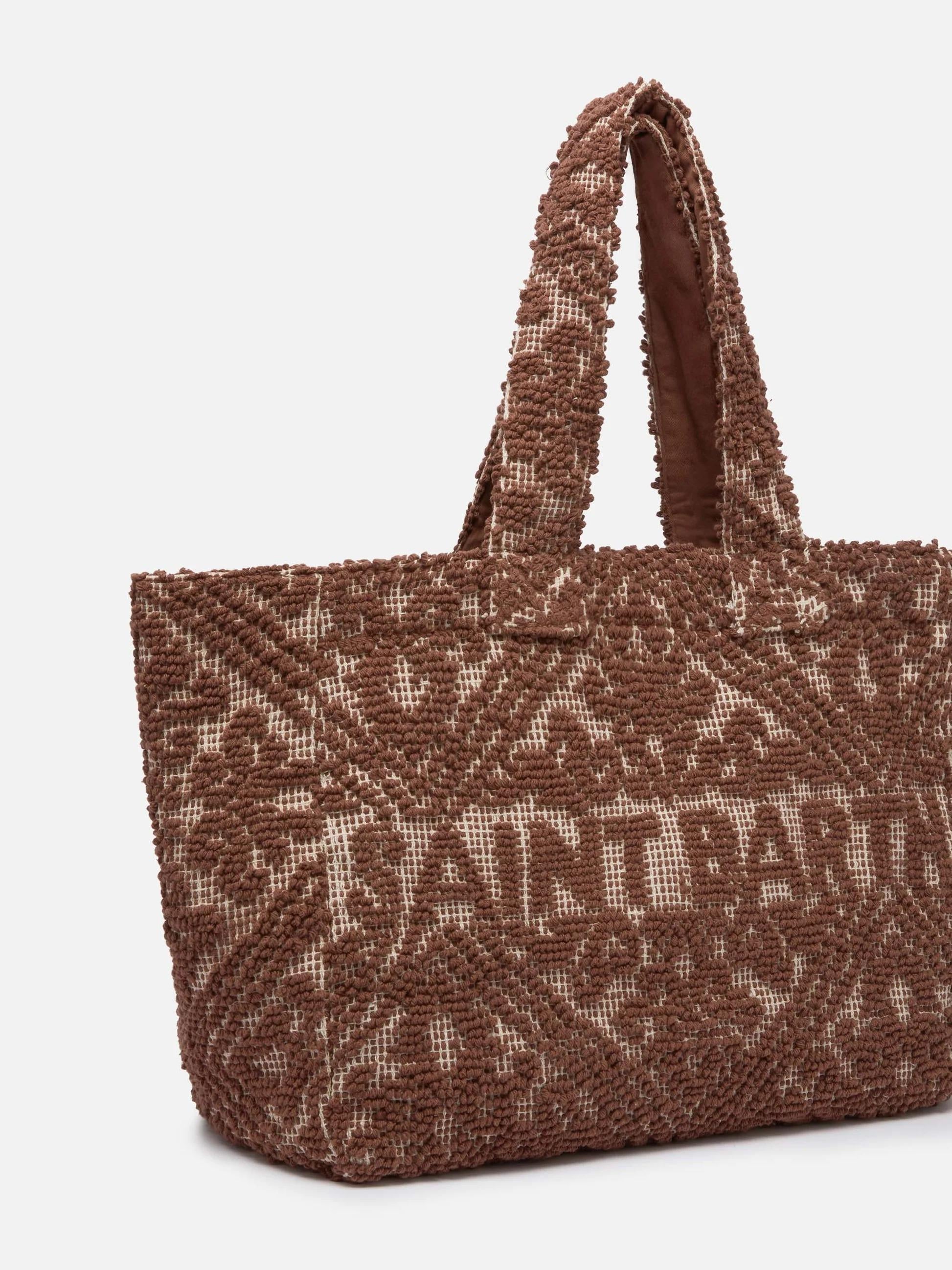 Tufting Cotton Tote Bag marrone TUFB0001 00098L MC2 SAINT BARTH 