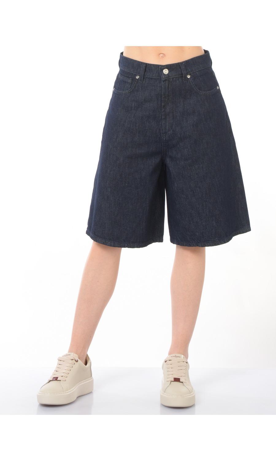 Bermuda da donna Roy Roger's ampio in denim RND90282D6850021_C0999 RND90282D6850021 C0999 ROY ROGER'S 