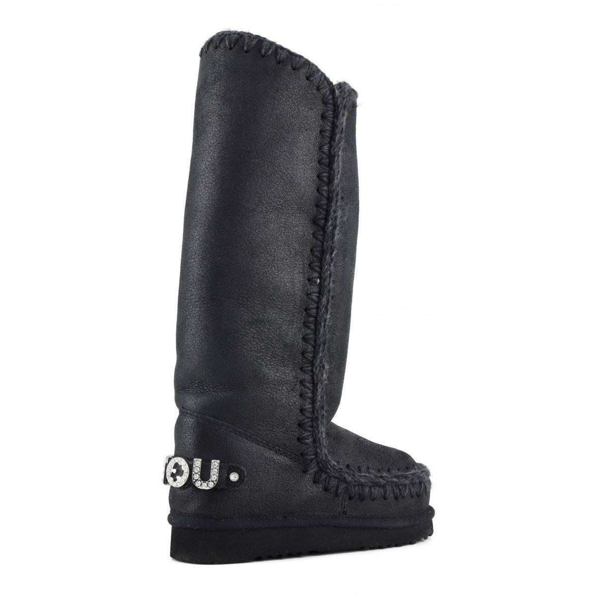 Mou Eskimo 40 rhinestones logo F25-MU.FW101052B CBKG MOu 