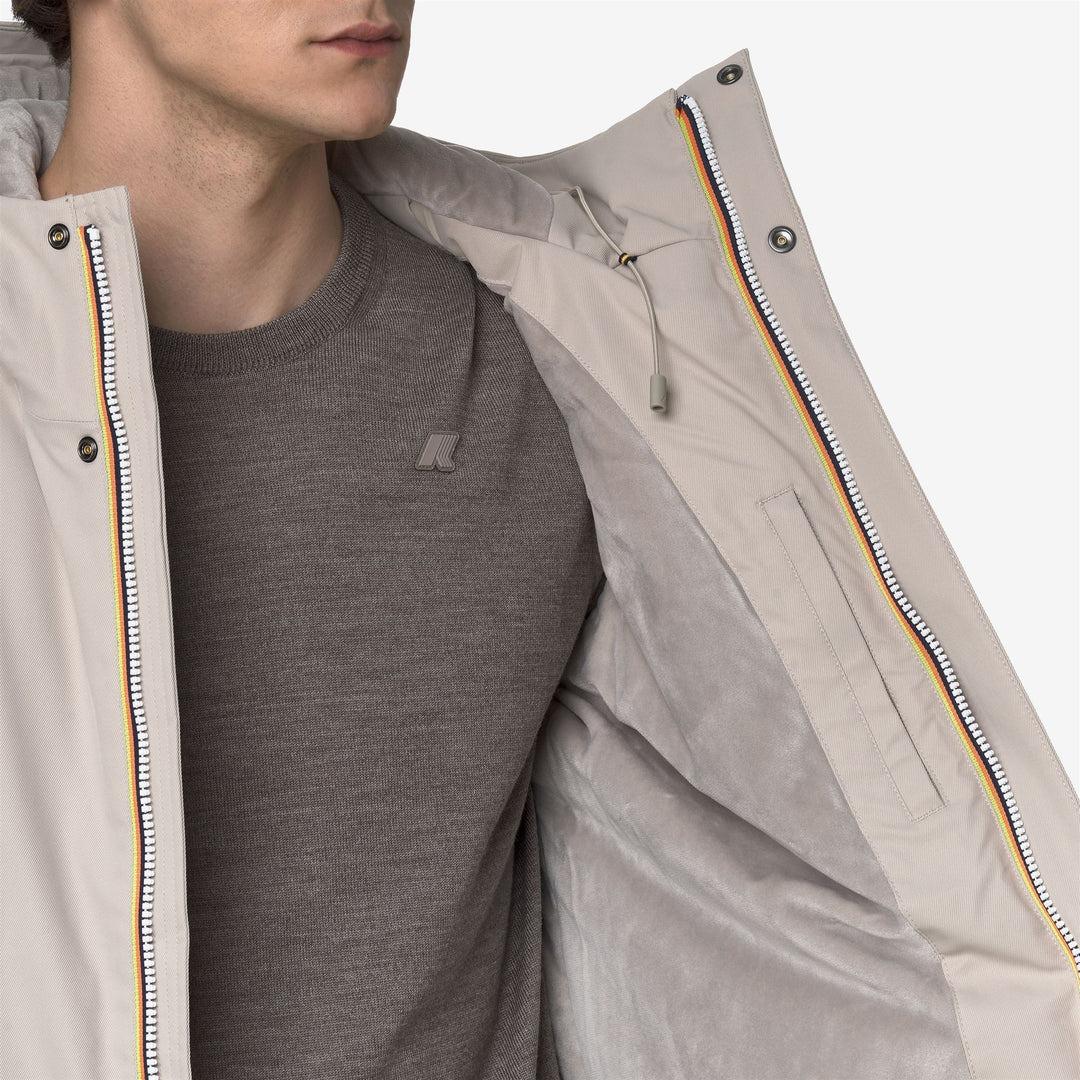 K-WAY JACKO TWILL MARMOTTA<BR/>BEIGE CASHMERE-GREY GOAT K8133DW B2X K-WAY 