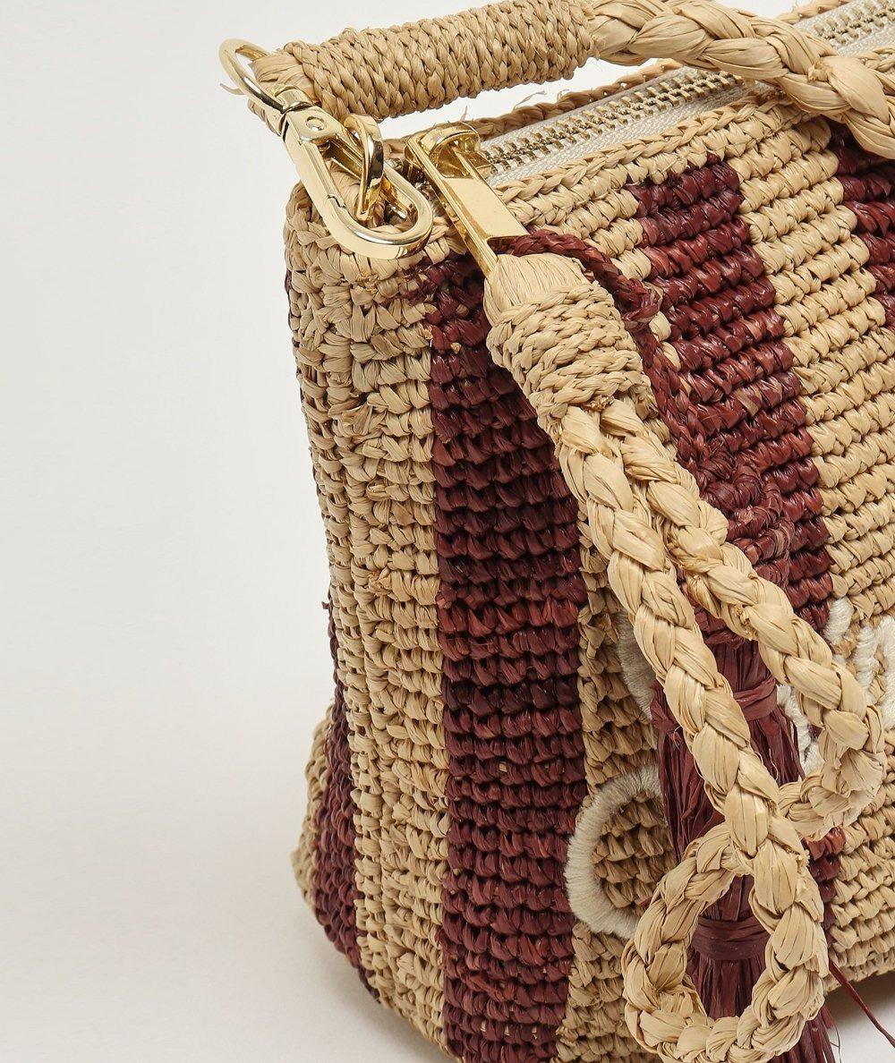 MC2 SAINT BARTH DONNA<BR/>Pouch in Rafia intrecciata naturale RAFP001 09042L MC2 SAINT BARTH 