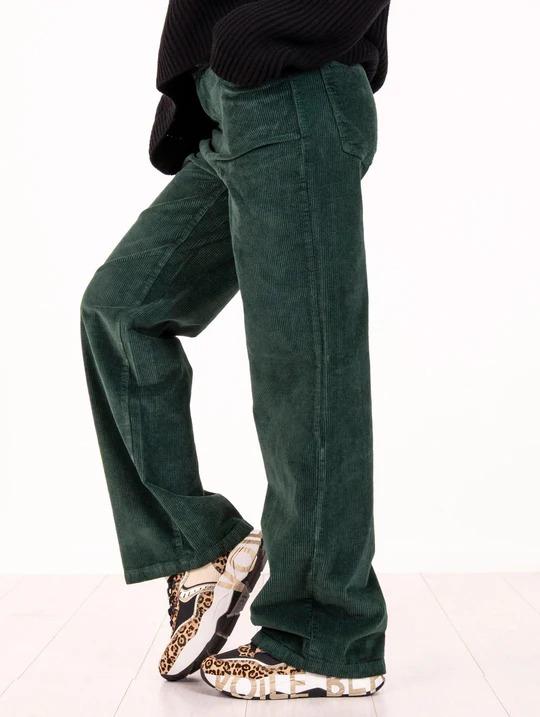Pantalone Marta Roy Roger's in Velluto Verde Bottiglia RND091P3290112 C0188 ROY ROGER'S 