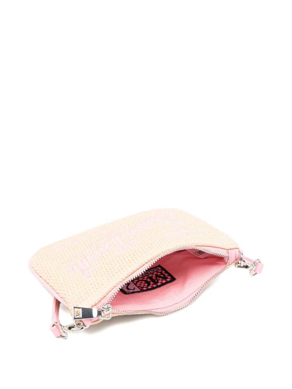 Pochette Parisienne MC2 Saint Barth beige con ricamo logo PARM00200415L PARM002 00415L MC2 SAINT BARTH 