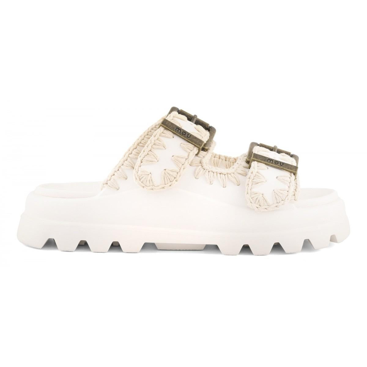 MOU Eva one-piece slide two buckles White MU.SW661001N WHI MOu 
