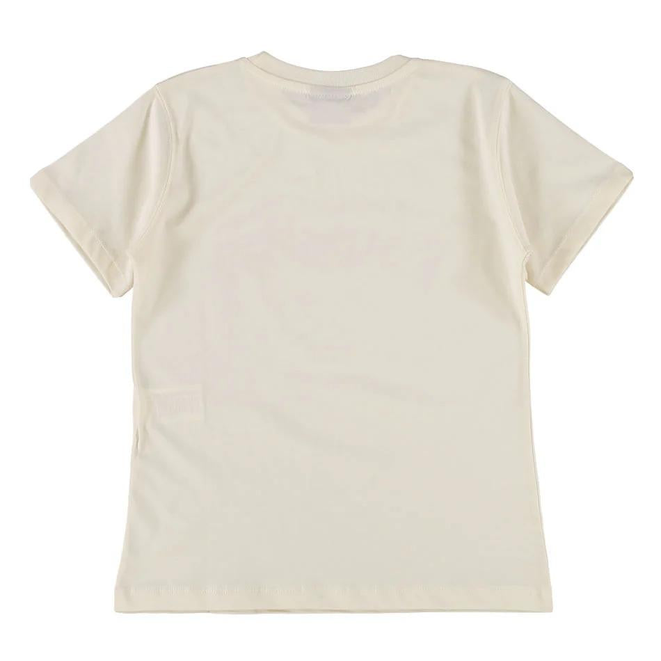 T-shirt bambino in jersey disclaimer latte 25IDK58610 LATTE DISCLAIMER 